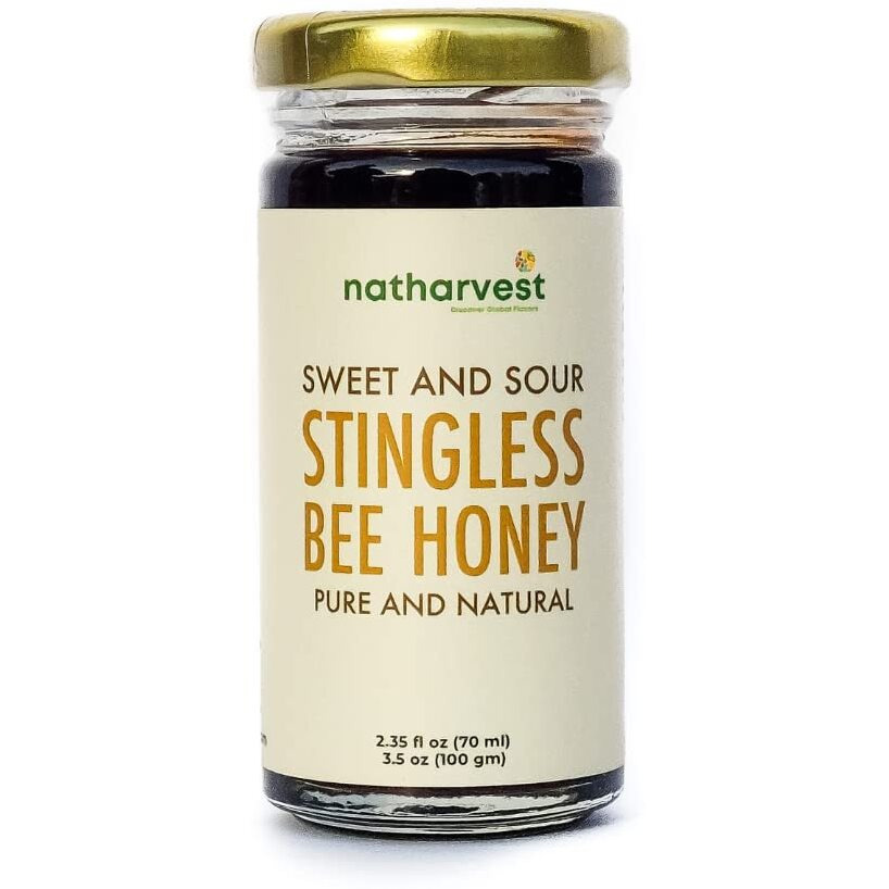 Stingless Bee Honey, Sweet And Sour Meliponini. Contains Low Glycemic Trehalulose, No Sucrose, 2.35 Fl Oz (100 Grams)