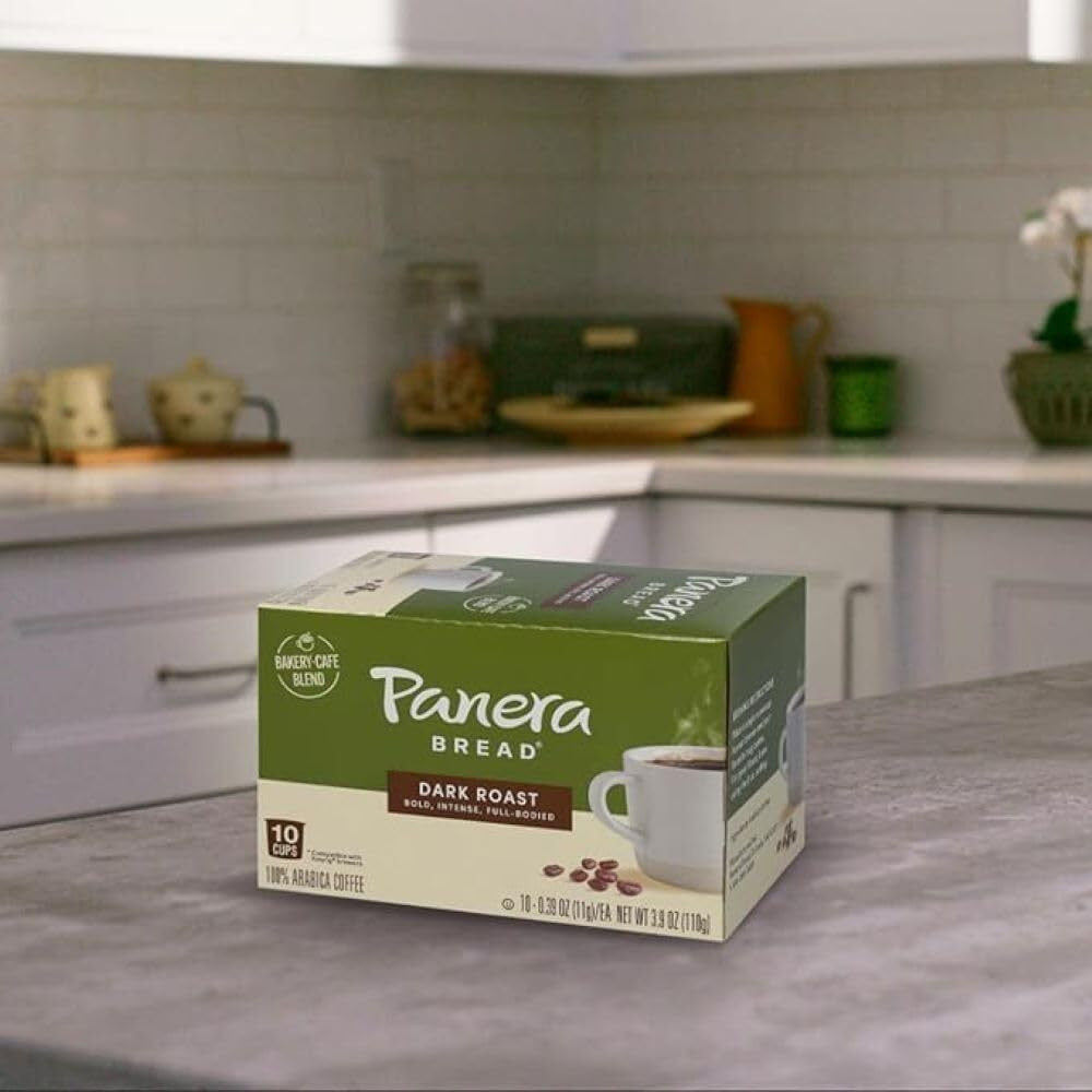 Panera Bread Dark Roast Coffee, Single Serve 0.42 Ounce, 10 Count
