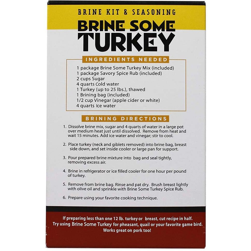 Brine Some Turkey - All-Natural Brine Kit And Seasoning