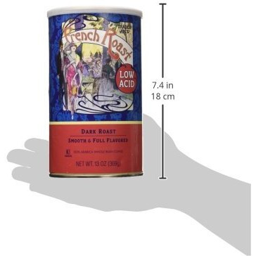 Trader Joe's Low Acid French Roast Coffee - 13 Oz. (Dark Roast, Whole Bean)