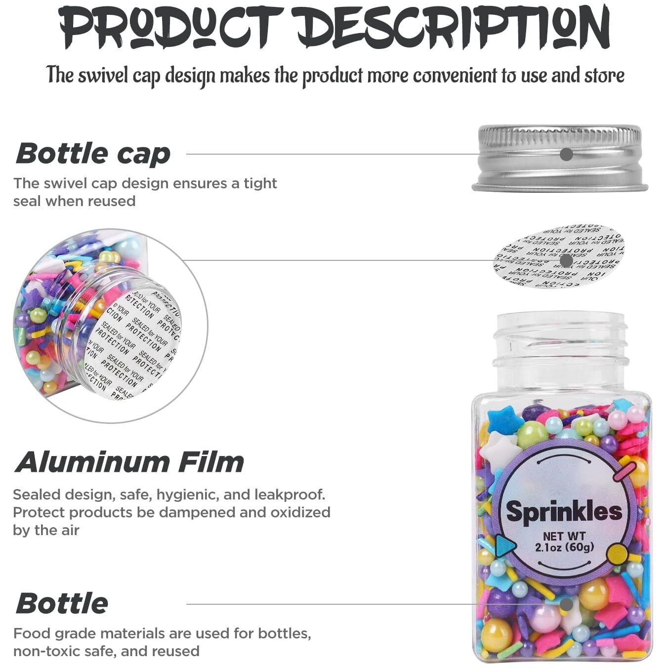 Edible Pink And Blue Sprinkles For Cake Decorating, Pink Pearl Sprinkles, Blue Pearl Sugar Sprinkles For Macaron, Cake, Cupcake, Waffles, Cookies, And Ice Cream(120G/4.2Oz)