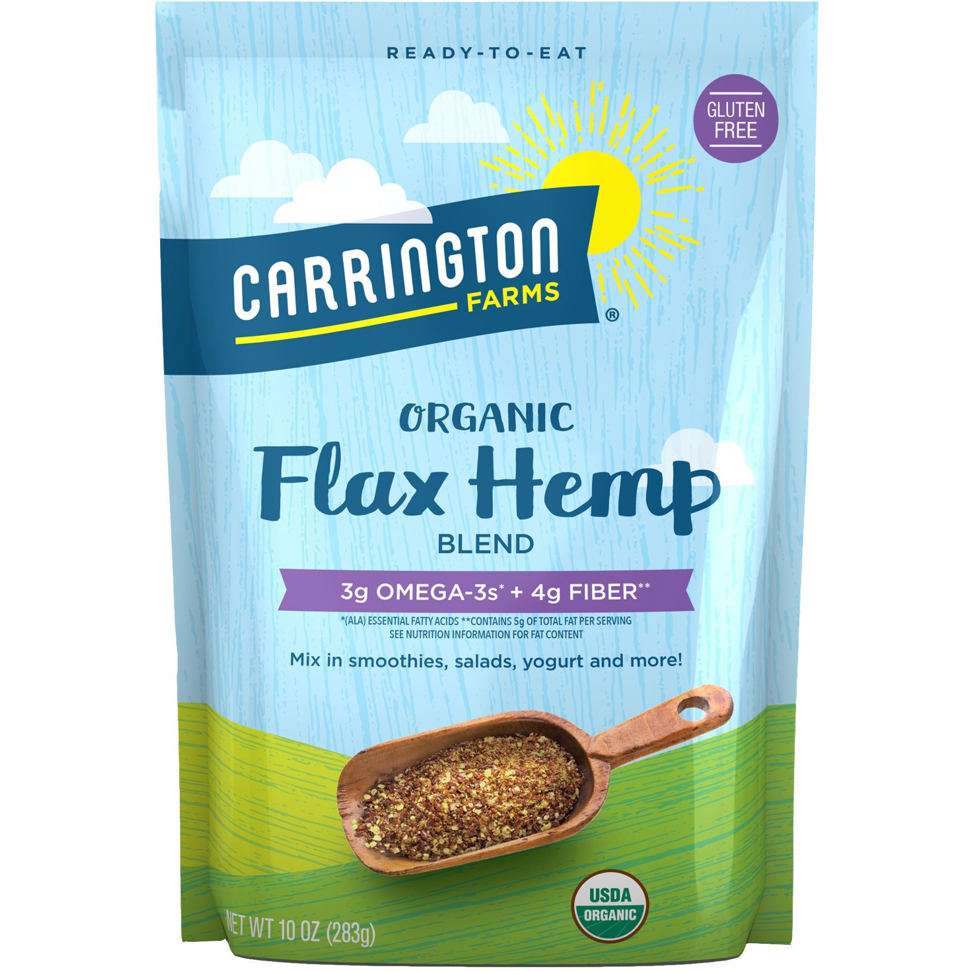 Carrington Farms Organic Flax Hemp Blend, Gluten Free, Usda Organic, 10 Ounce