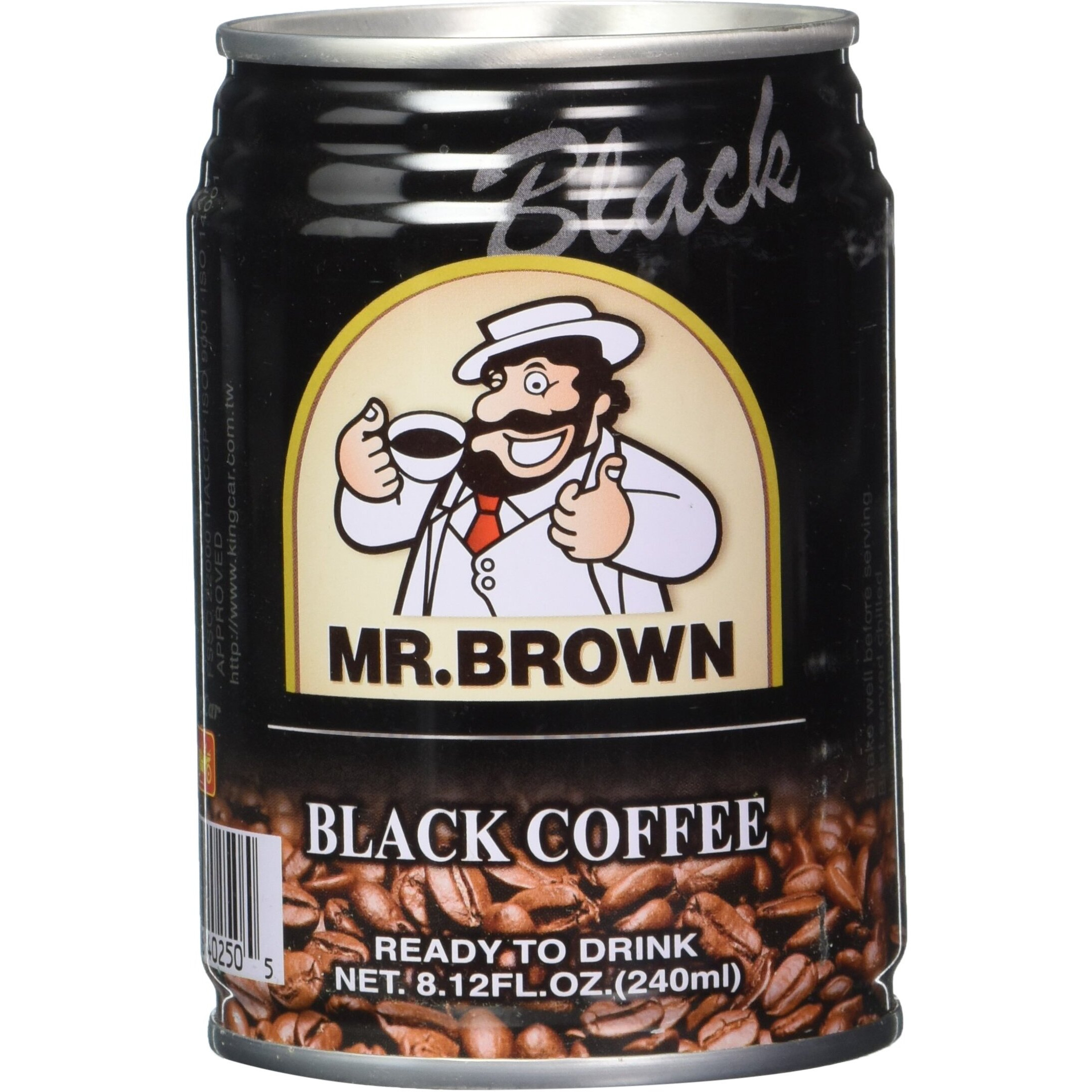Mr. Brown Black Coffee, 8.12 Ounce (Pack Of 24)