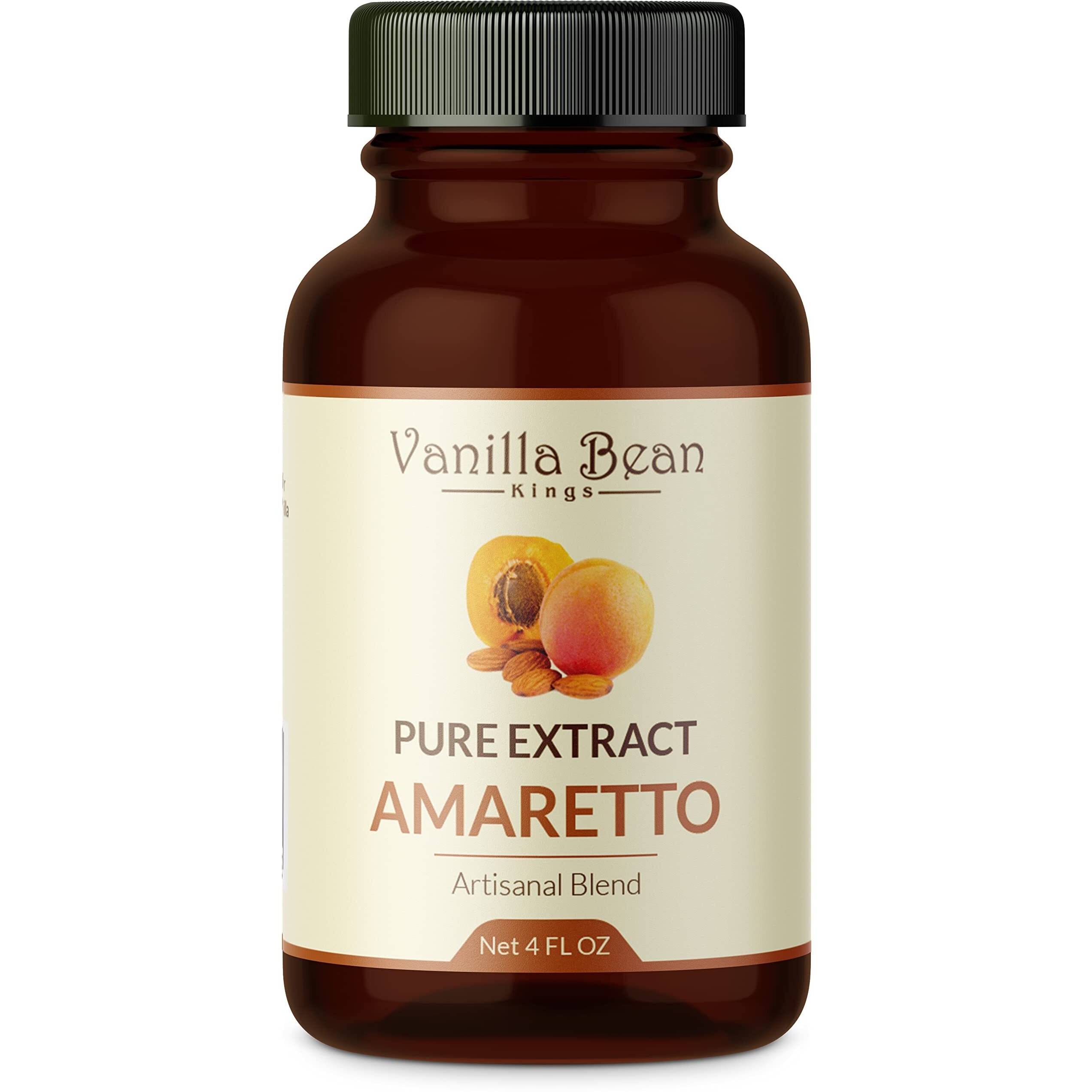Pure Amaretto Extract For Baking And Flavoring - 4 Oz - Premium Quality Natural Flavors For Baked Goods, Desserts, & Cooking