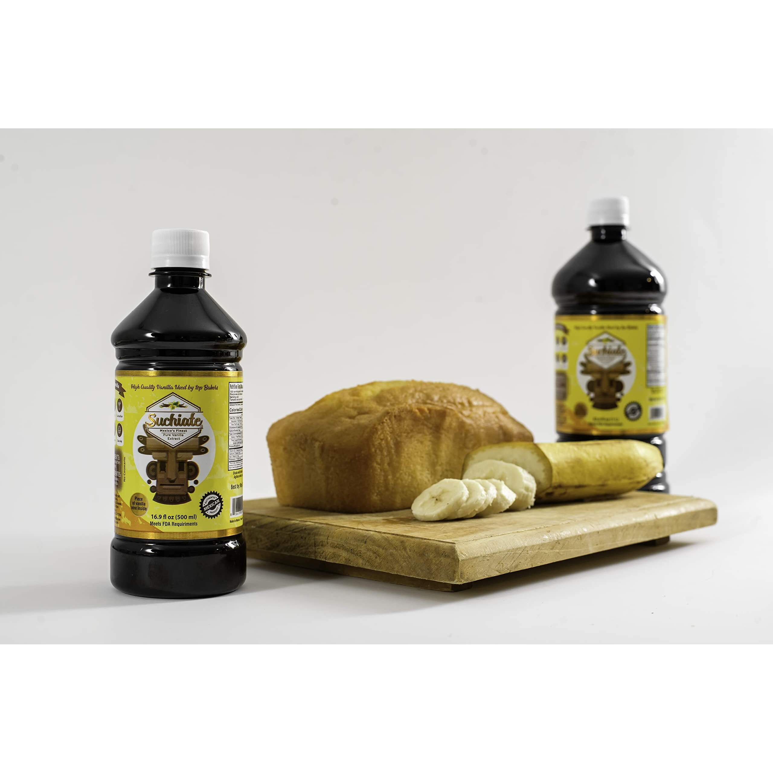 Suchiate Pure Vanilla | Mexican Vanilla For Baking And Desserts | Made With Real Vanilla Bean | Vainilla Mexicana Buena 16.9Oz (500 Ml)