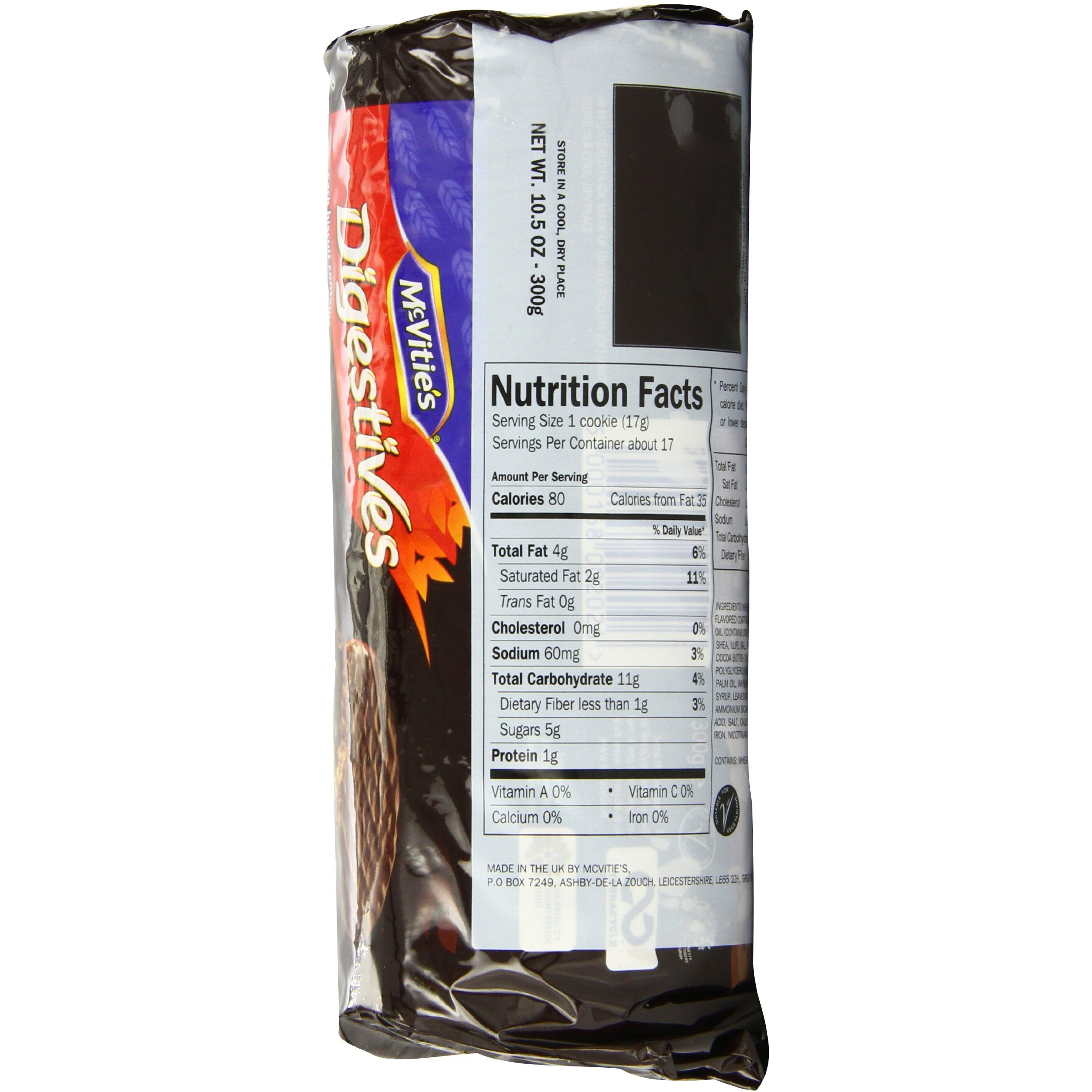 Mcvitie's Digestives Roll Wrap, Dark Chocolate, 10.5-Ounce