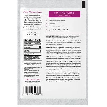 Mrs. Wages Fruit Pie Filling Seasoning Mix | Easy-To-Use Pie Filling | Flavorful Seasoning Mix | Enhance Any Fruit | Fresh Tasting Pie Filling | Variety Of Uses | 3.9 Oz Packet (Value Pack Of 12)