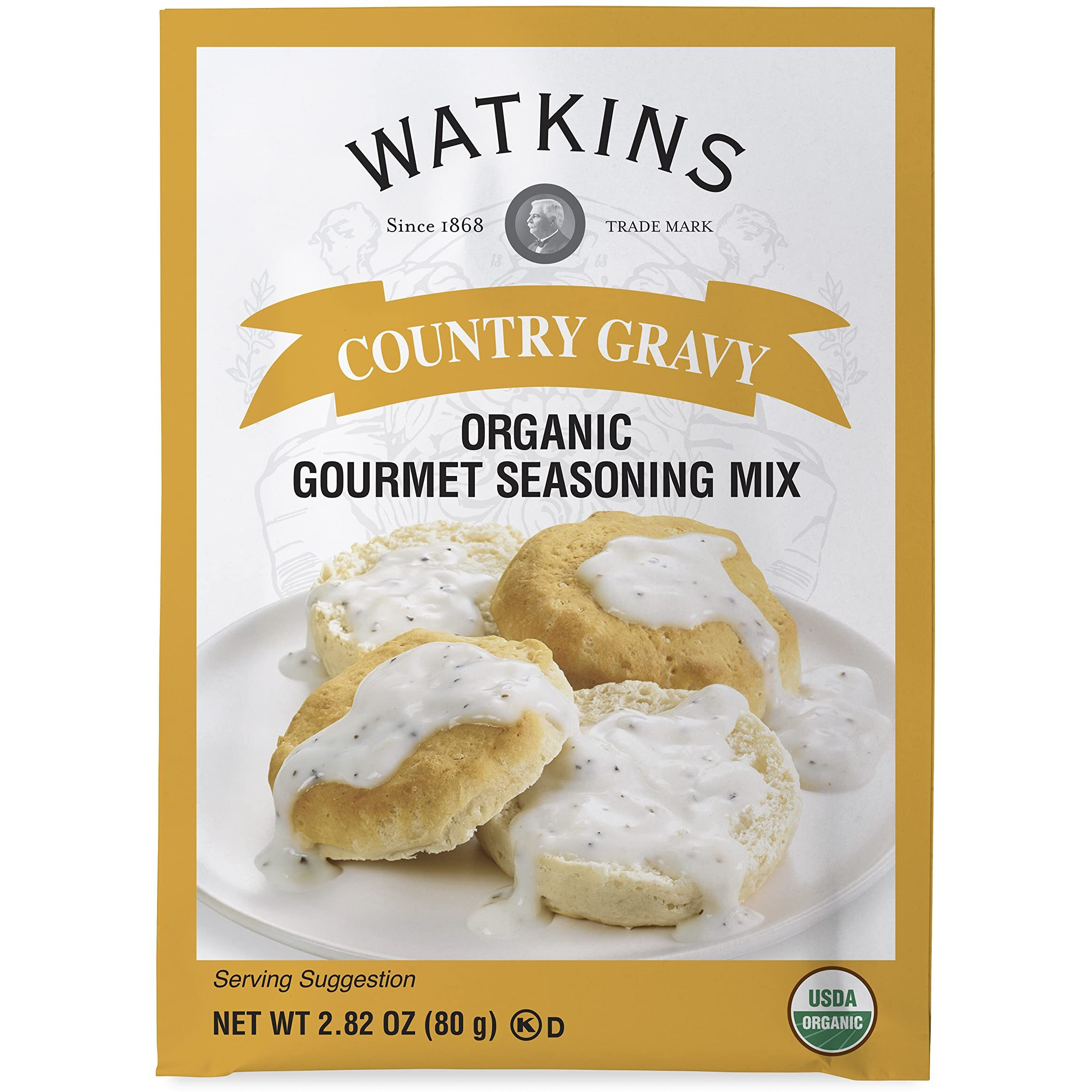 Watkins Organic Gourmet Seasoning Mix, Country Gravy, 2.82 Oz (Pack Of 12)