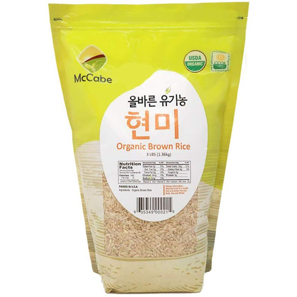 Mccabe Organic Brown Rice - Brown Rice Organic | Rich With Fiber & Minerals | Usda And Ccof Certified | Product Of Usa | 3Lbs