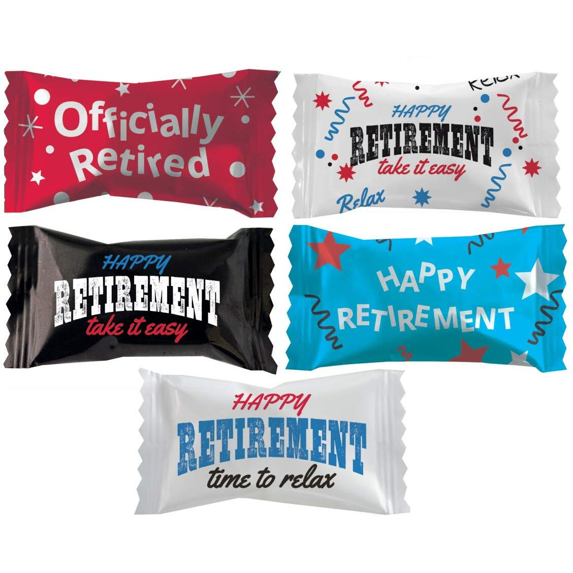 The Dreidel Company Happy Retirement Buttermints, Mint Candies, After Dinner Mints, Butter Mint Candy, Fat-Free, Individually Wrapped (275 Pieces)