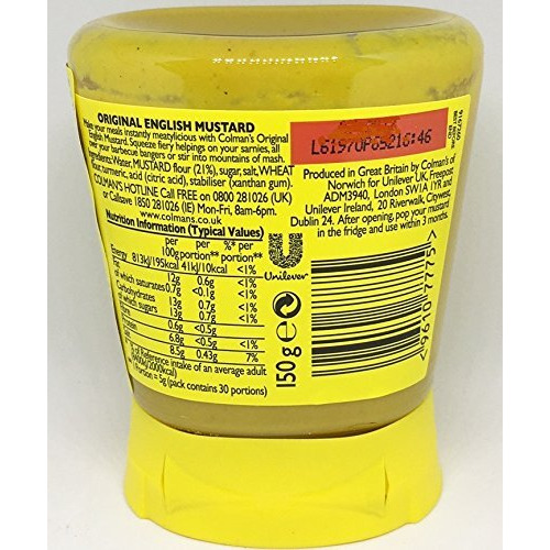 Colman's Original English Squeezy Mustard Imported From The Uk England The Best Of British Mustard