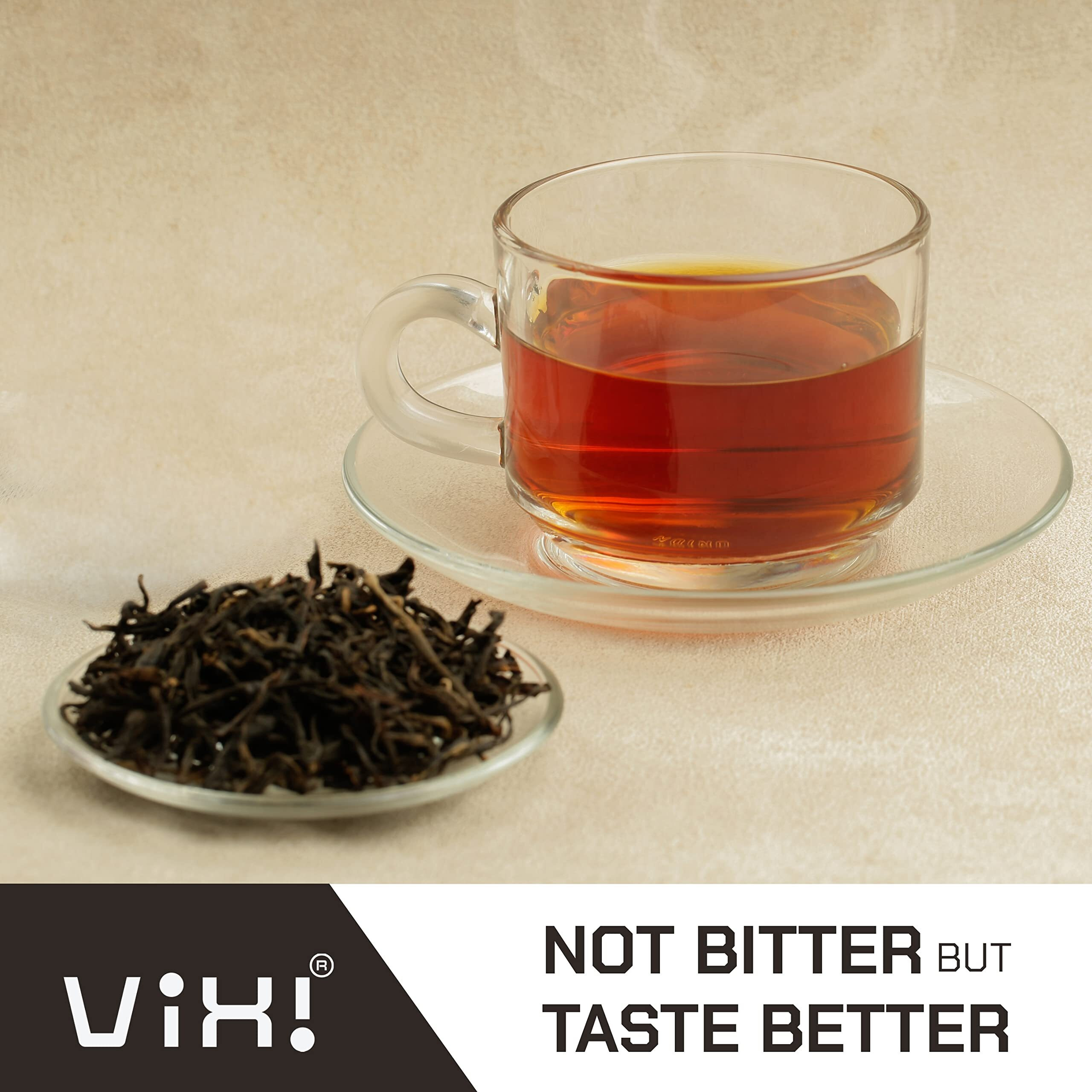 Vixi Black Tea Loose Leaf, (16.00 Oz), Vietnam's Mountain Tea, Bold Flavored, Taste Like Assam Tea, Dried Whole Full Large Leaves, Sugar Free, 100% Natural From Ancient Tea Tree