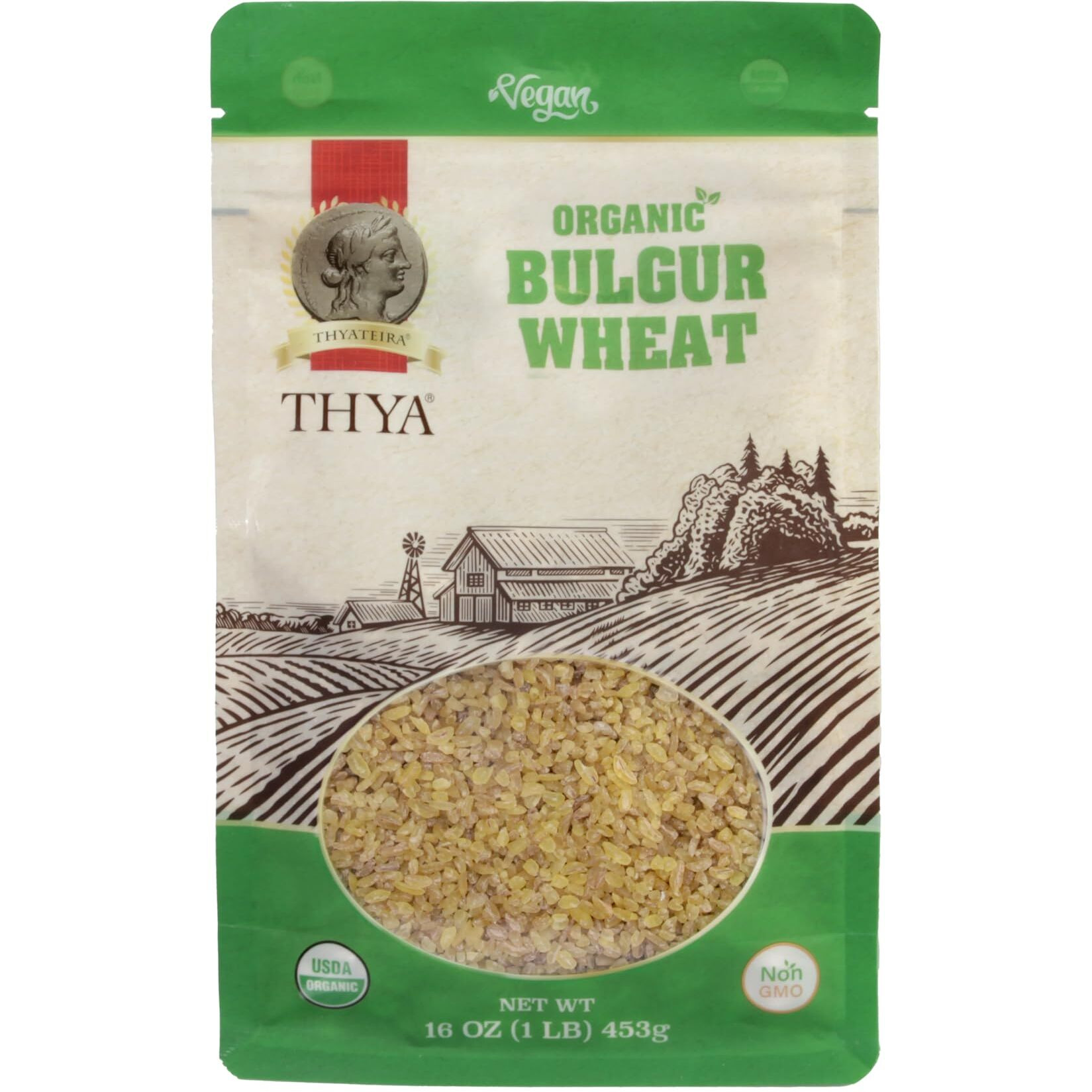 Thya Organic Bulgur Wheat, 3 Lb (3 X 1 Lb Packs)