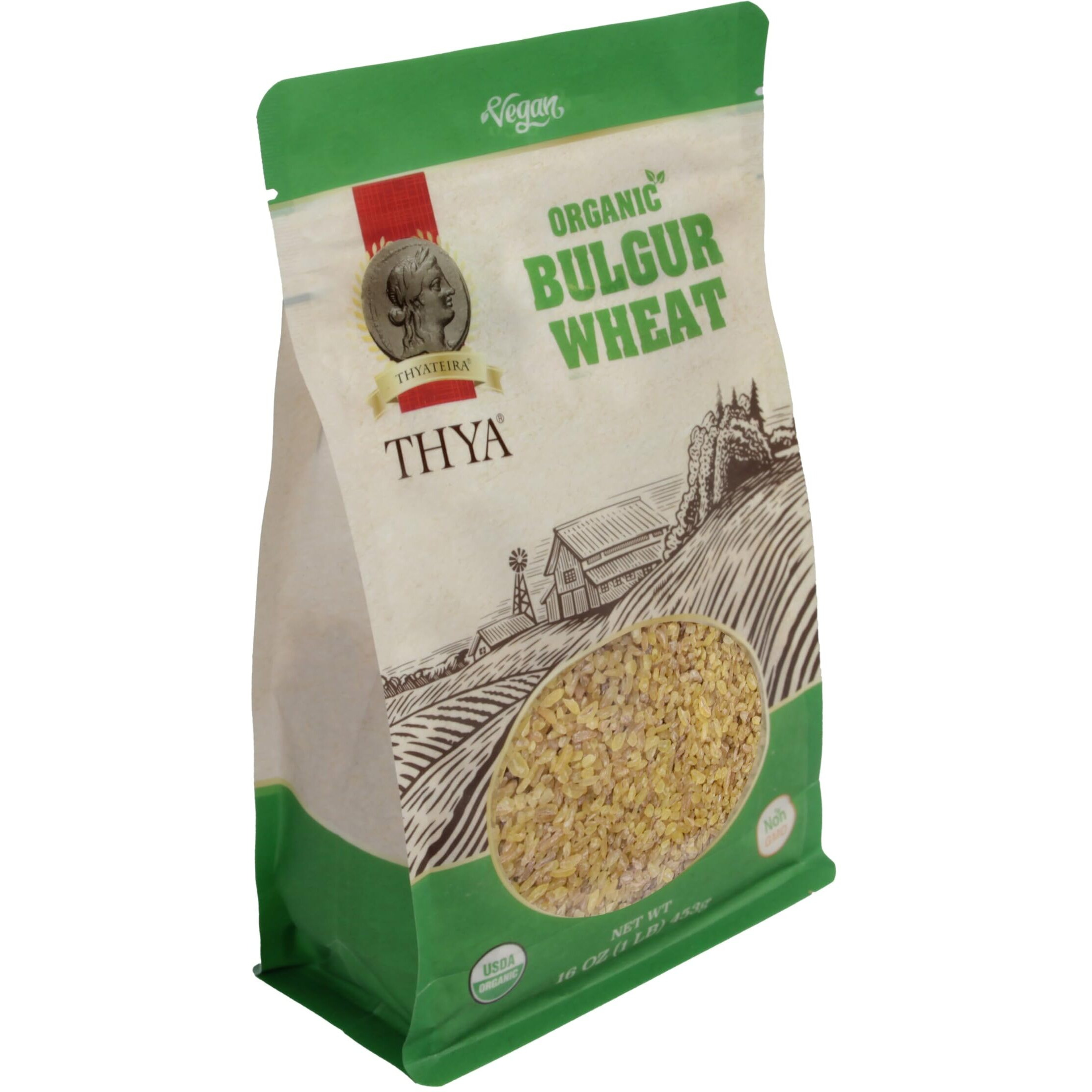 Thya Organic Bulgur Wheat, 3 Lb (3 X 1 Lb Packs)