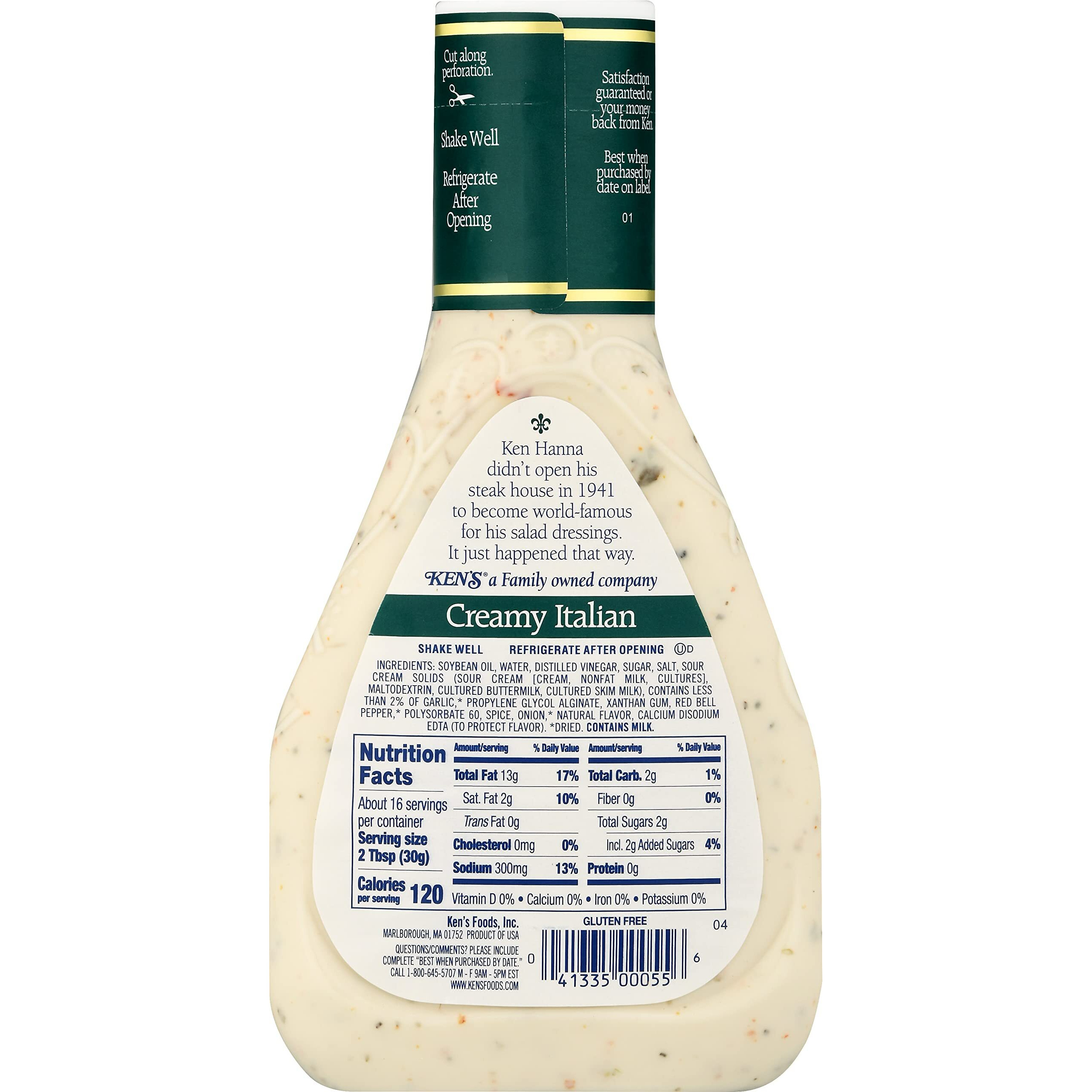 Ken's Steak House Creamy Italian Dressing 16 Ounce (Pack Of 1)