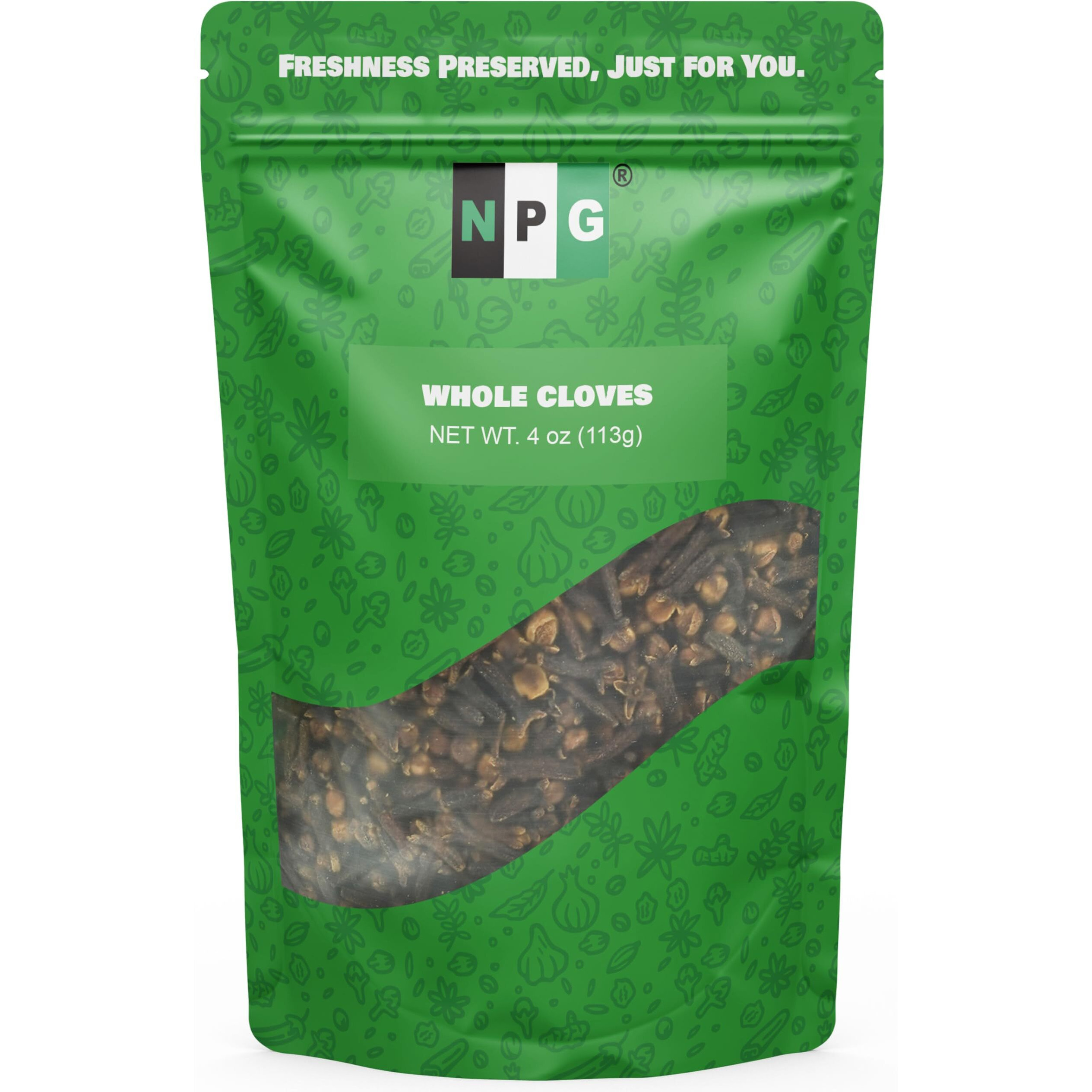 Npg Premium Whole Cloves Buds 4 Ounces, Strong Aroma And Flavor Cloves For Tea, Potpourri, Baking, Pomander Balls, Meats, And Pumpkin Spices, Gluten Free Non Gmo Non Irradiated
