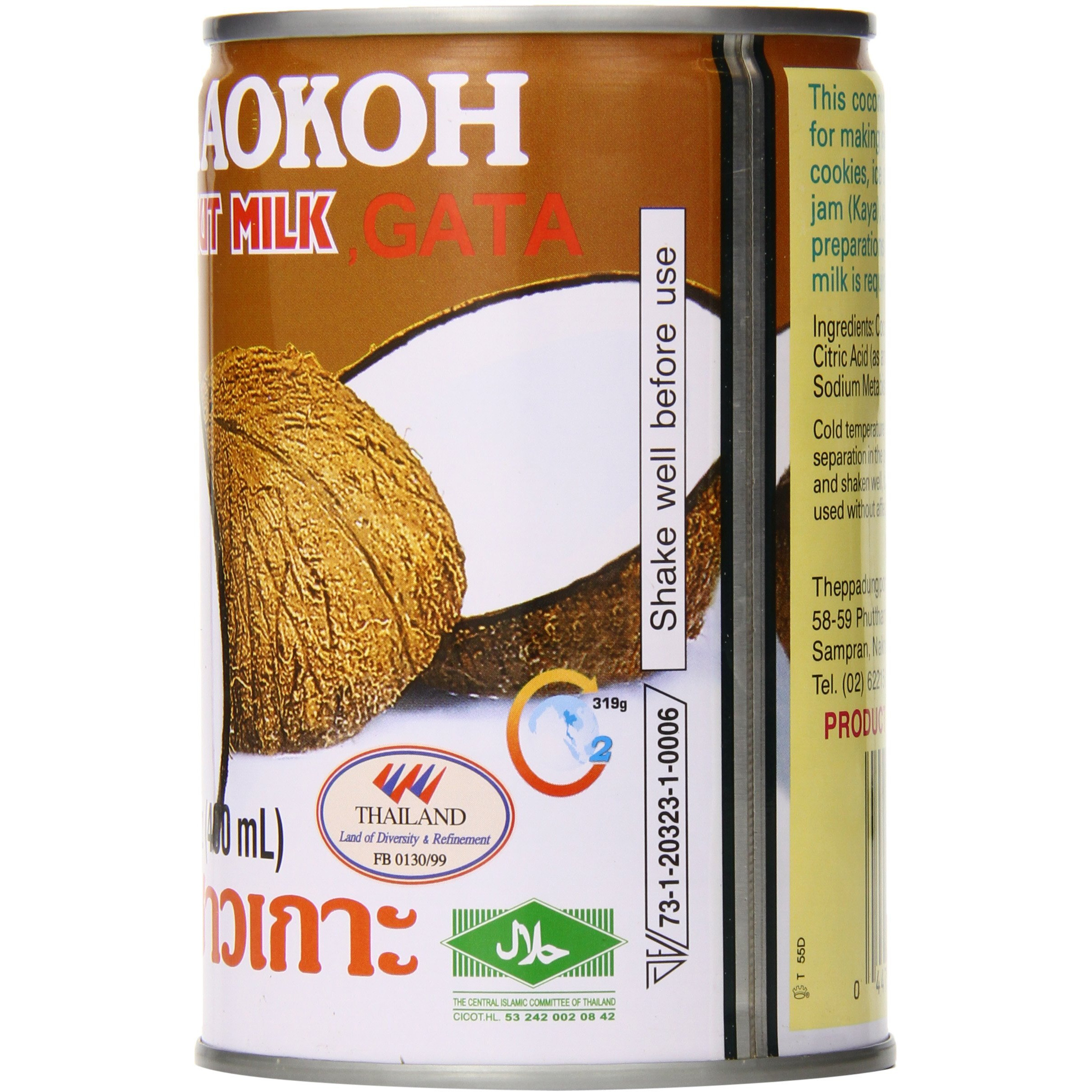 Chaokoh Coconut Milk, 13.5 Fluid Ounce (Pack Of 12)