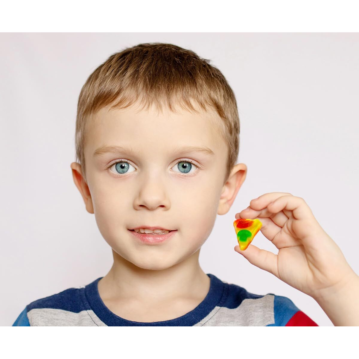 Pizza Slices Gummy Candy With Toppings, Delicious Assorted Colors & Fruit Flavors Gummies (Half-Pound)