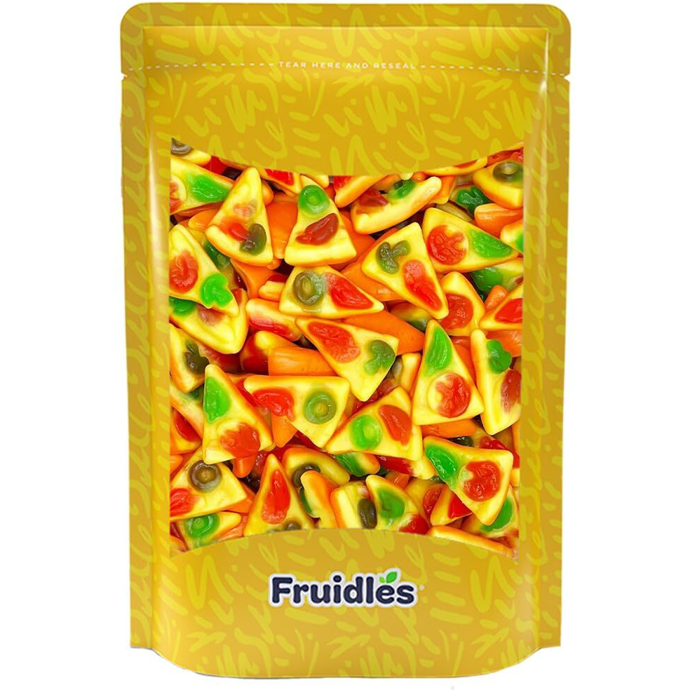 Pizza Slices Gummy Candy With Toppings, Delicious Assorted Colors & Fruit Flavors Gummies (Half-Pound)
