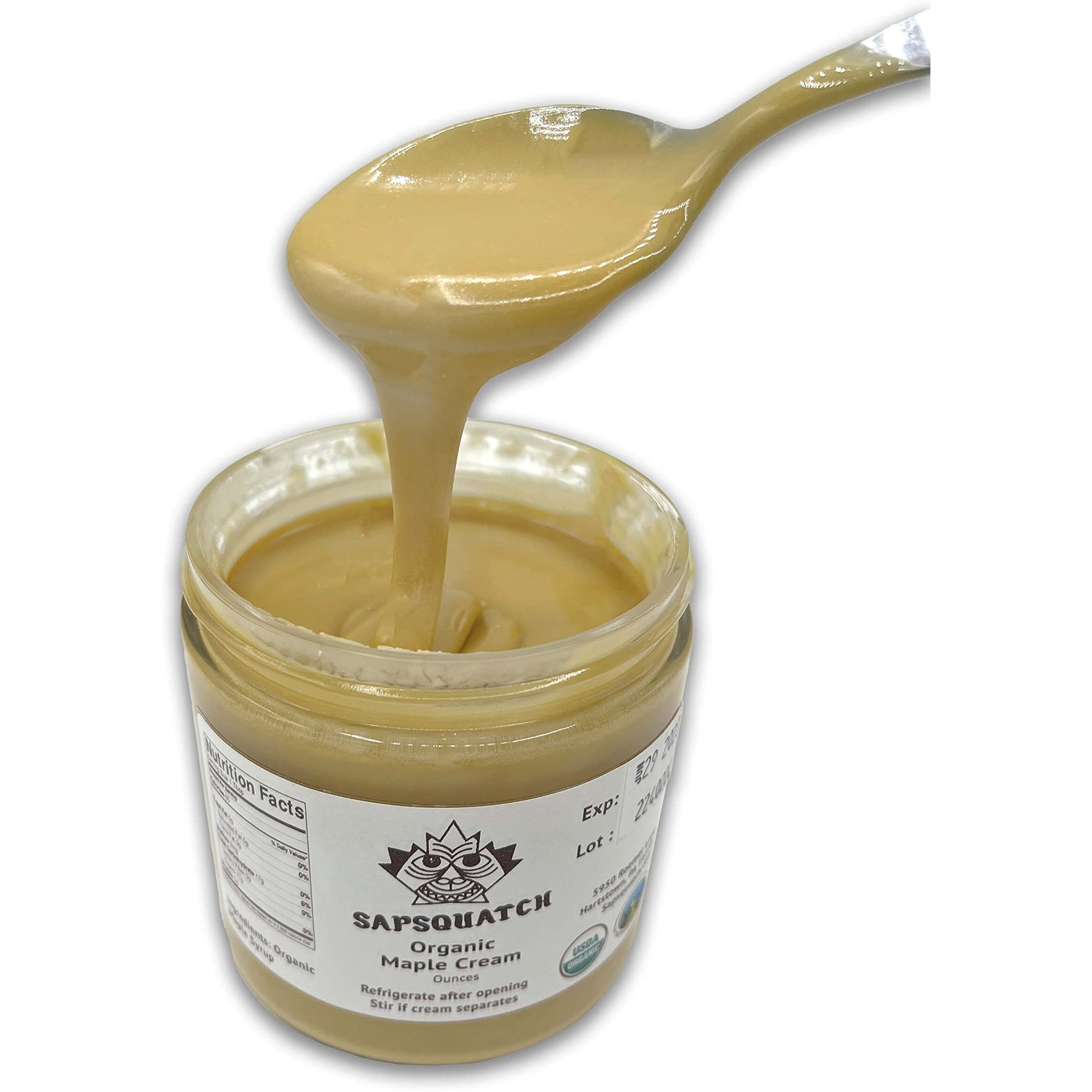 Sapsquatch Organic Maple Cream - 10 Ounces - Pure Maple Cream Butter Spread