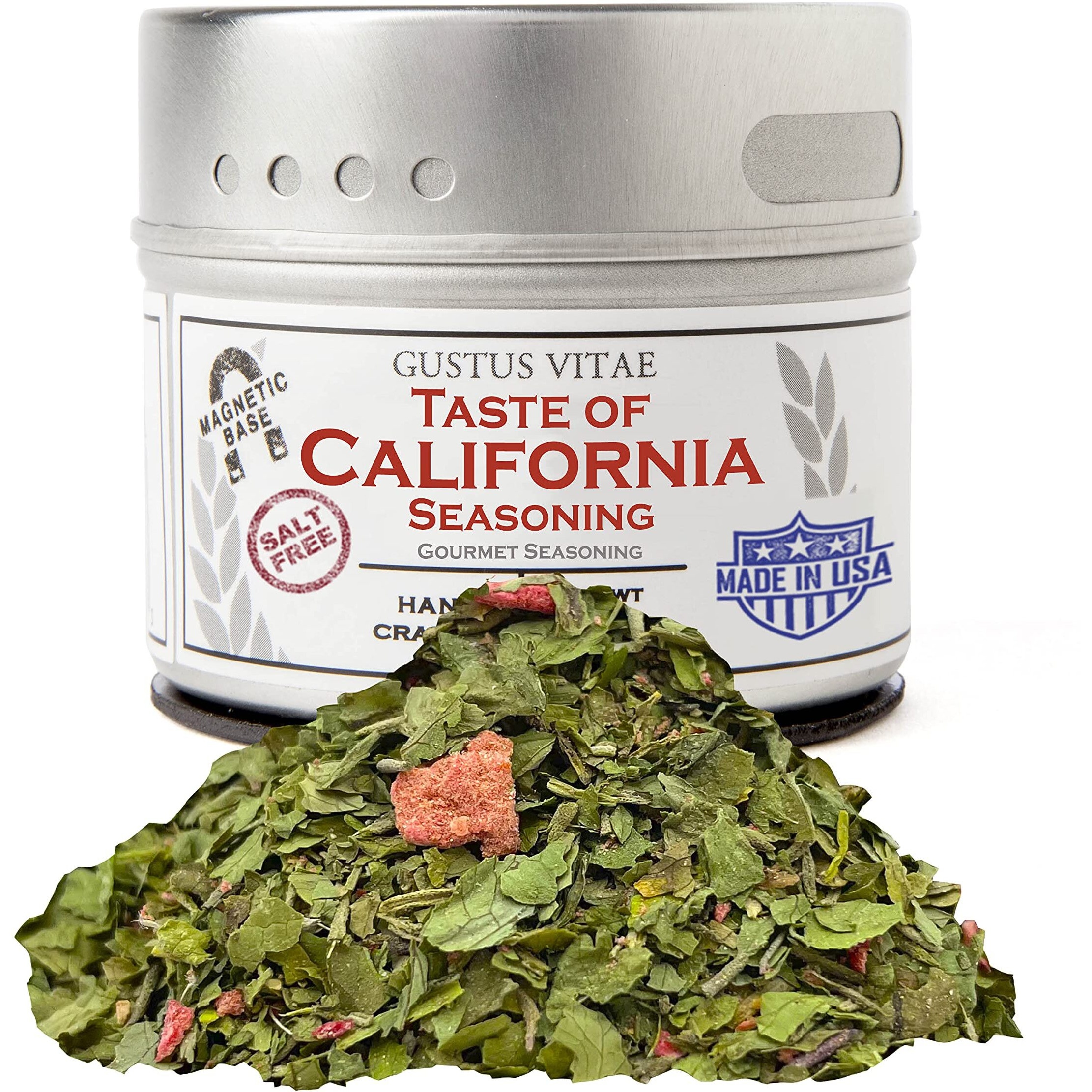 Gustus Vitae - Taste Of California - Authentic Artisanal Spice Blend - Gourmet Seasoning - Non Gmo - All Natural - Sustainably Sourced - Small Batch - Hand Packed