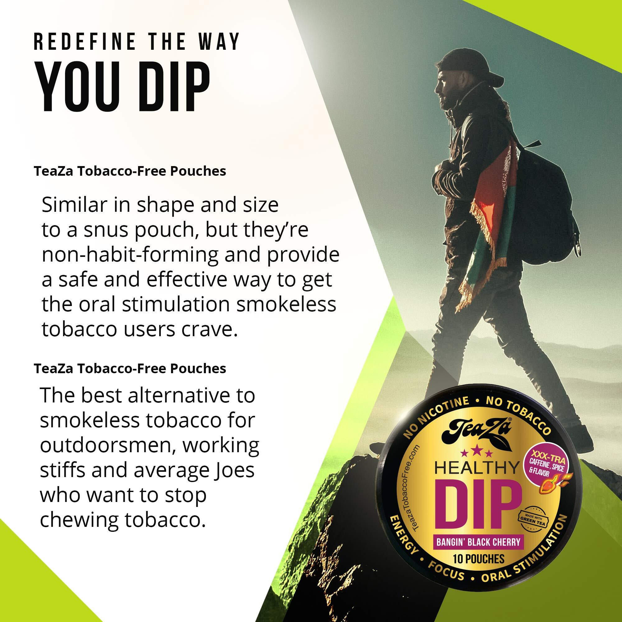 Teaza The Bold & Bangin Black Cherry & Wintergreen & Spicy Cinnamon & Mango Habanero Bundle - Herbal Snuff - Great Tasting & Refreshing - 4 Count