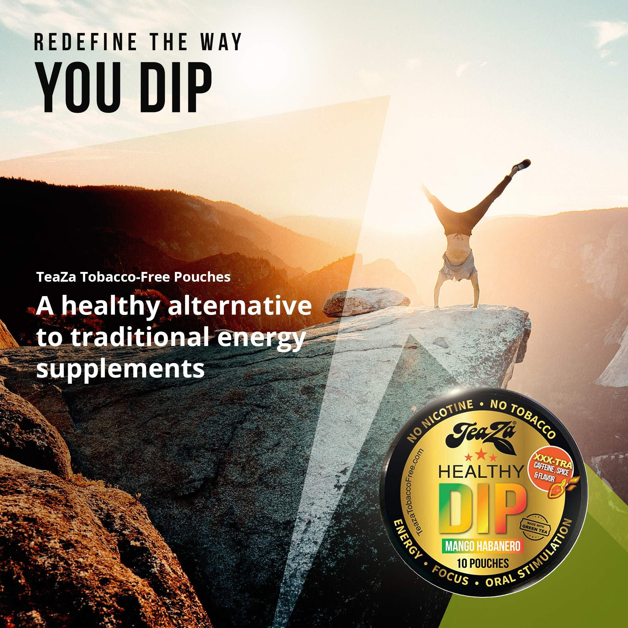 Teaza The Bold & Bangin Black Cherry & Wintergreen & Spicy Cinnamon & Mango Habanero Bundle - Herbal Snuff - Great Tasting & Refreshing - 4 Count