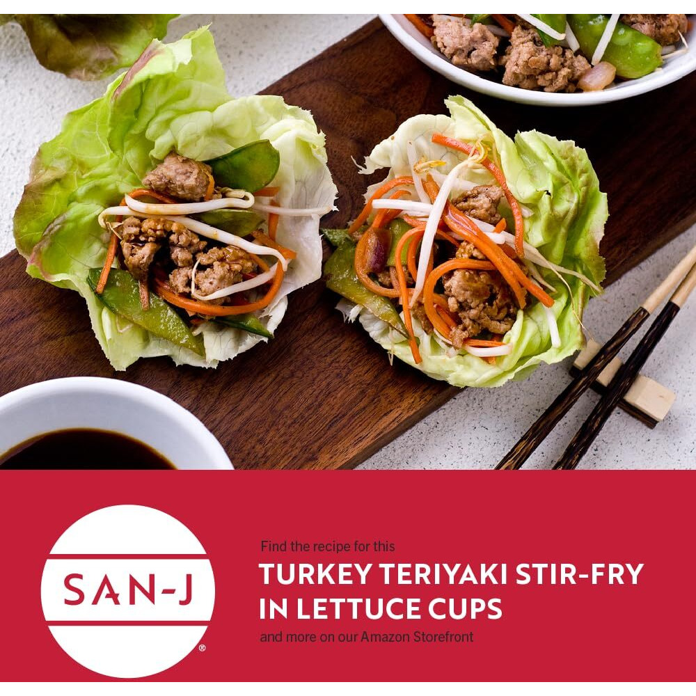 San-J - Gluten Free Teriyaki Sauce - Well-Balanced Sauce For Cooking - Non-Gmo - 10 Oz. Bottle