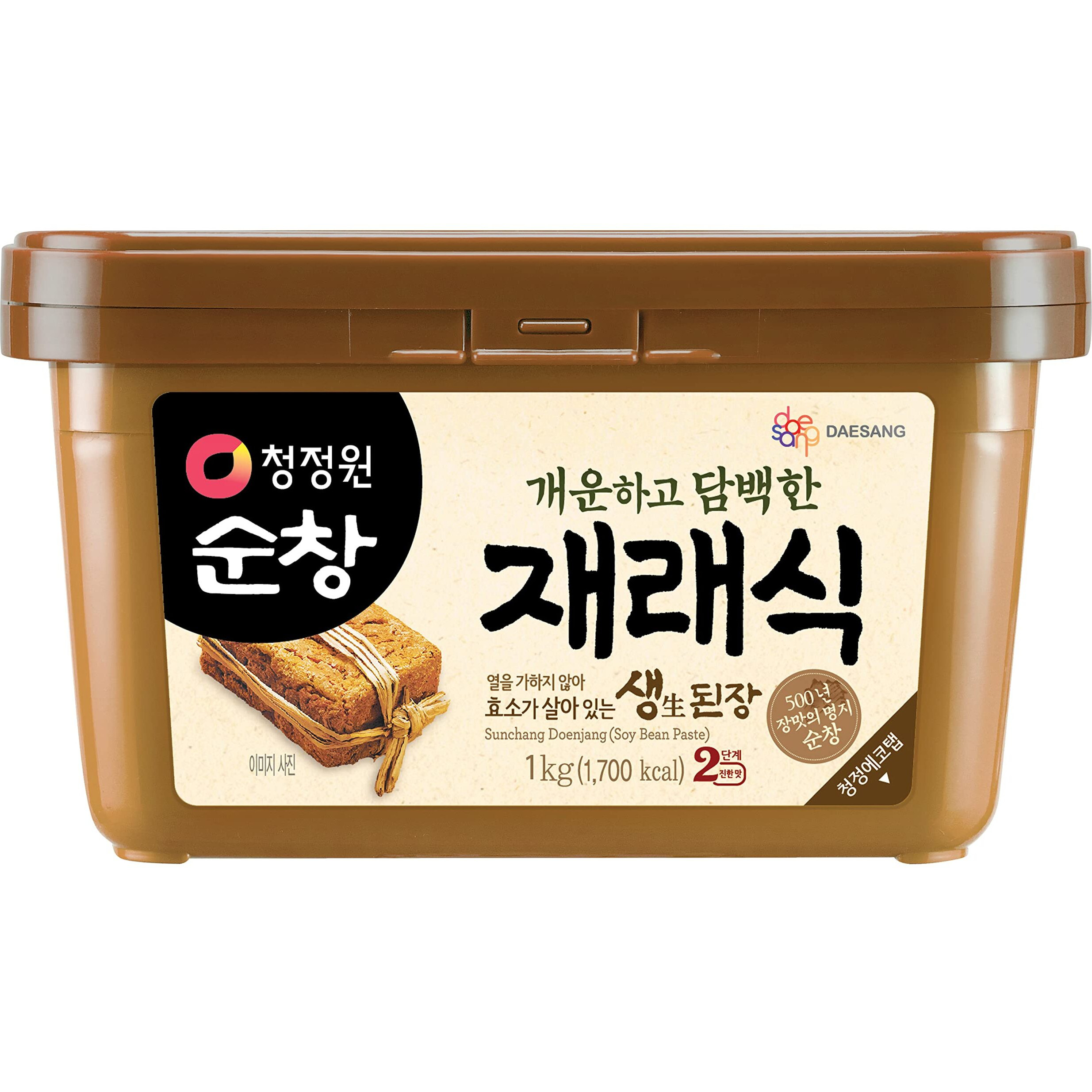 O'Food Doenjang, Premium Korean Traditional Soybean Miso Paste Sauce, Naturally Fermented, Umami Flavor, Jjigae Soup Base, Chung Jung One (Original, 1Kg))