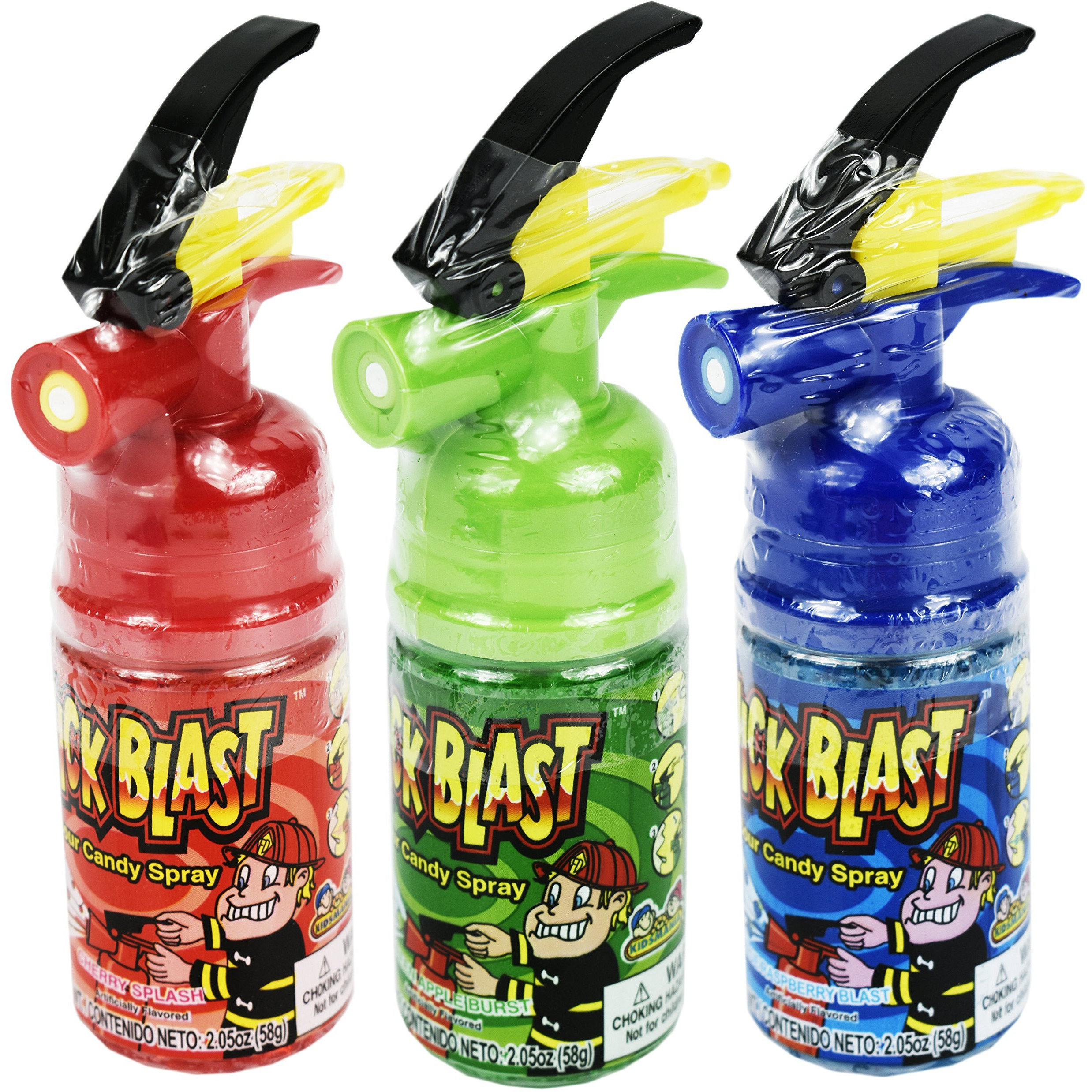 Set Of 3 - 2.05Oz Assorted Quick Sour Blast Candies Perfect For Movie Night, Feild Trips, Road Trips And More