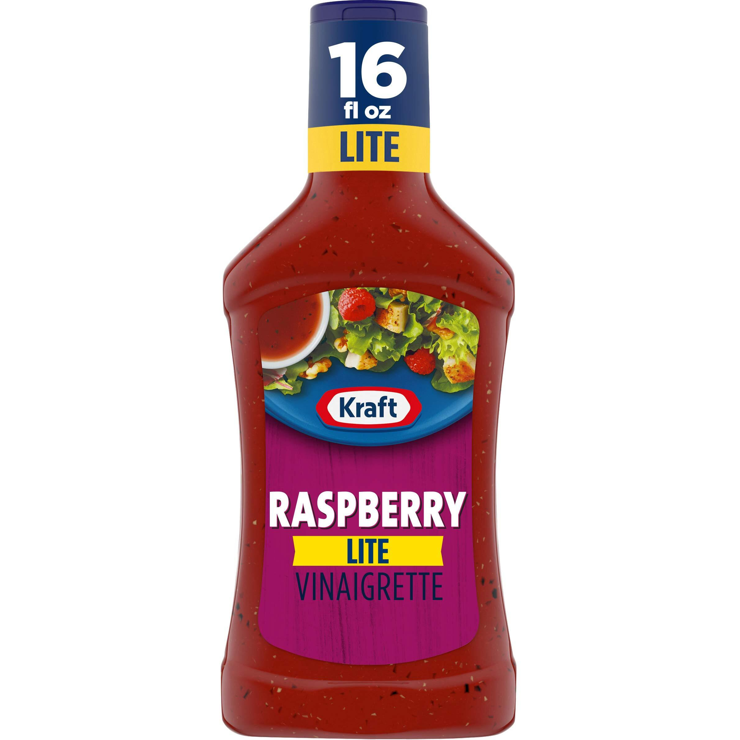 Kraft Raspberry Vinaigrette Lite Salad Dressing (6 Ct Pack, 16 Fl Oz Bottles)