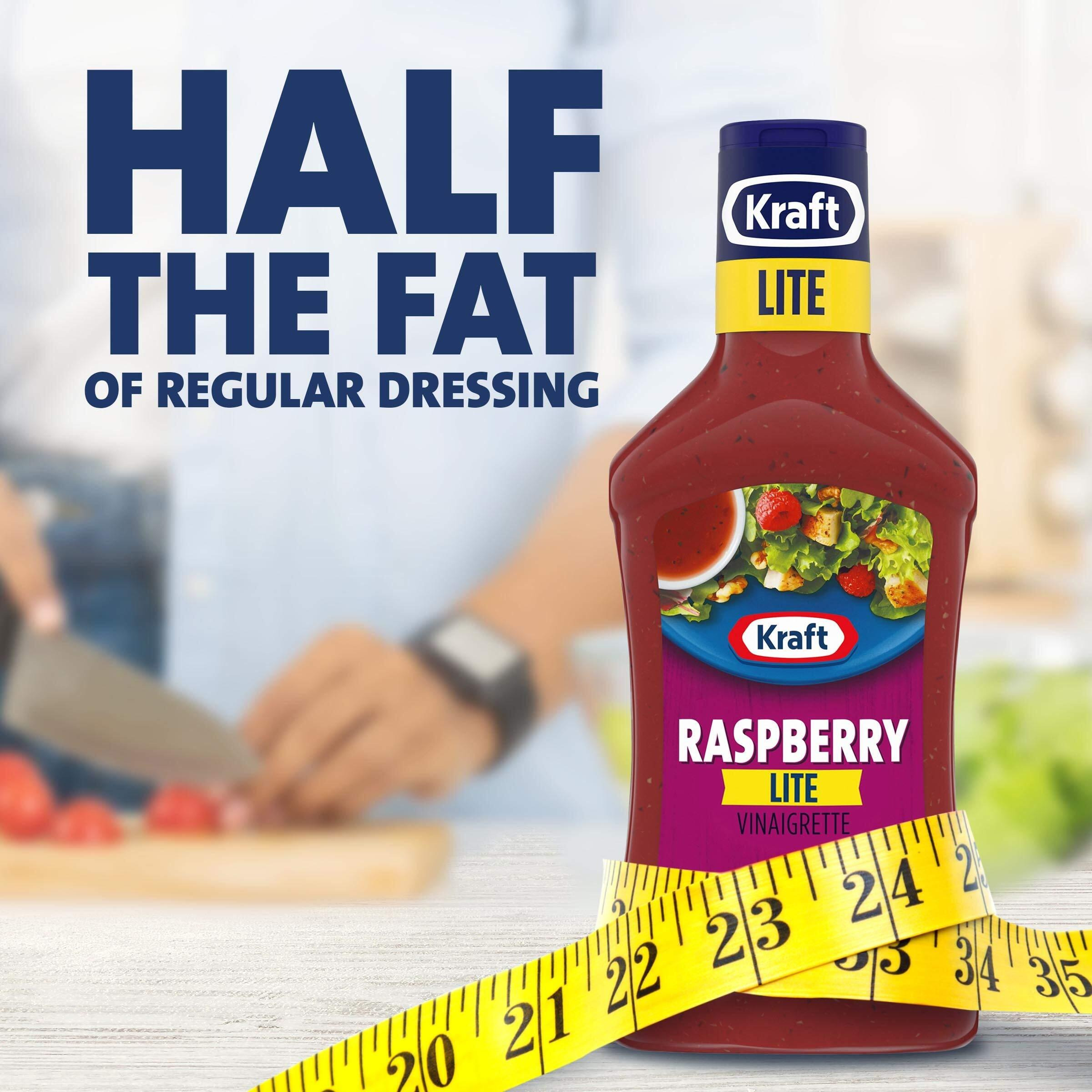Kraft Raspberry Vinaigrette Lite Salad Dressing (6 Ct Pack, 16 Fl Oz Bottles)