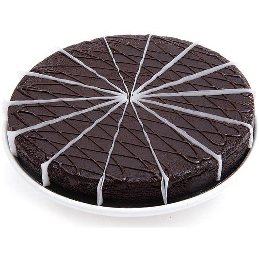 David's Cookies Chocolate Truffle Cake 10"" - Birthday Cake For Delivery No Sugar Added Pre-Sliced 14 Pcs. Creamy Chocolate Cake, Fresh Bakery Dessert Great Gift Idea