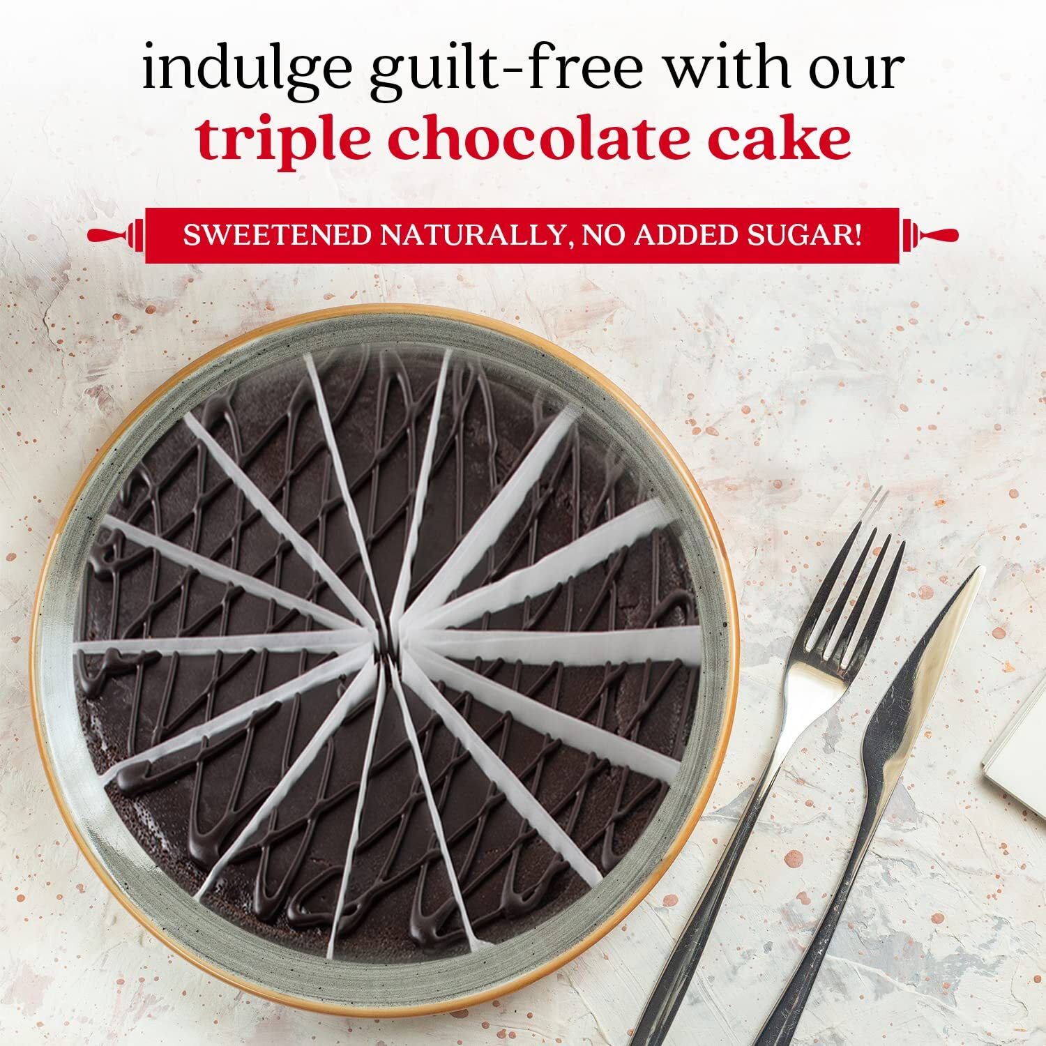 David's Cookies Chocolate Truffle Cake 10"" - Birthday Cake For Delivery No Sugar Added Pre-Sliced 14 Pcs. Creamy Chocolate Cake, Fresh Bakery Dessert Great Gift Idea