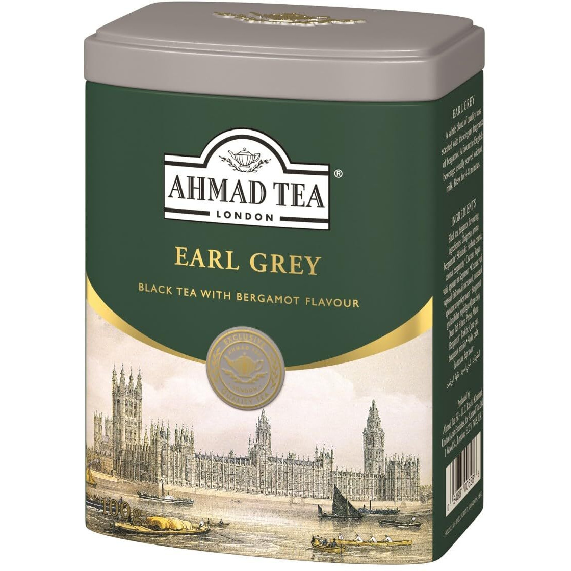 Ahmad Tea Caddy Gift Tin, English Scene, Earl Grey, 100 Gram