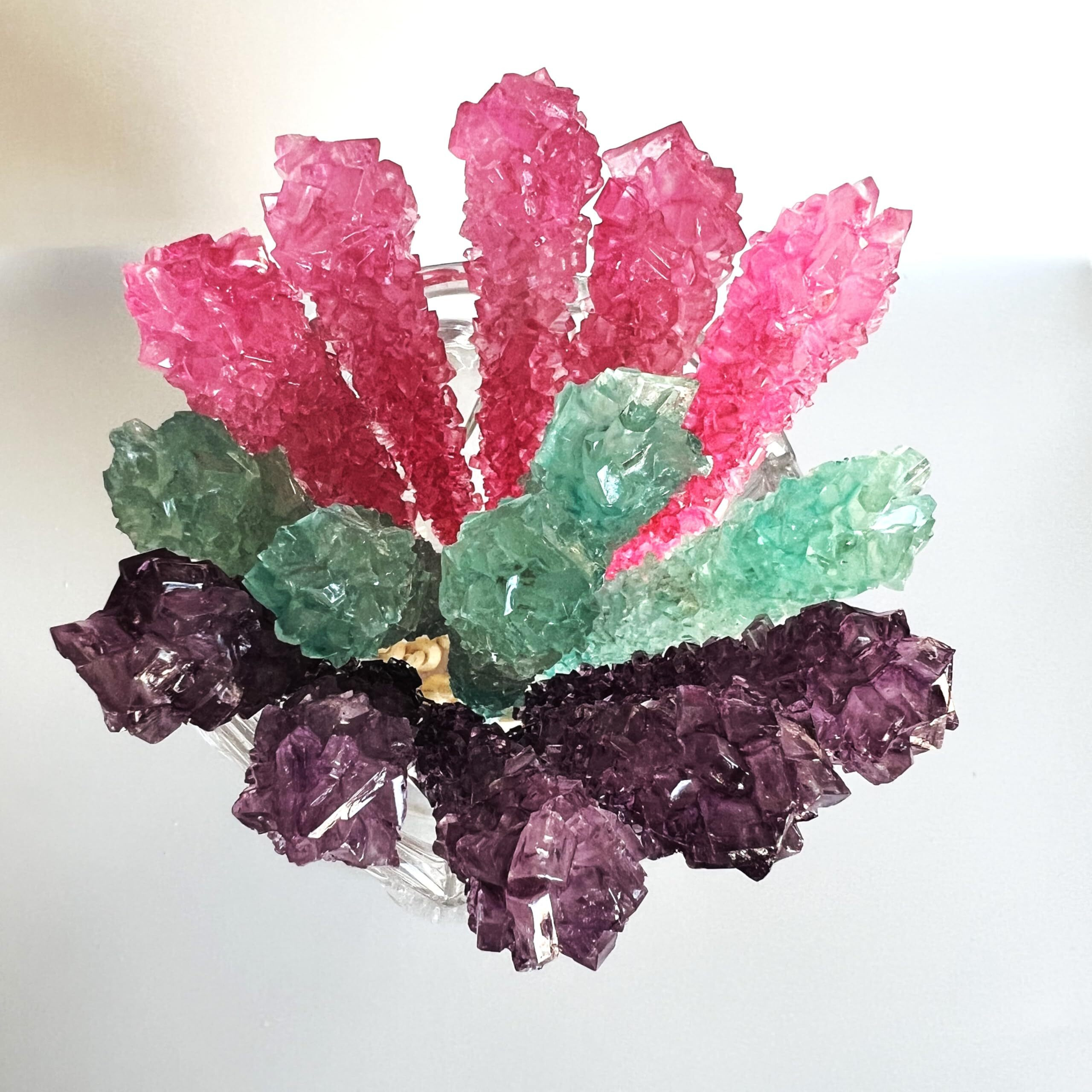Classic Rock Candy Sticks, Sugar Rock Crystal Lollipops, Individually Wrapped (Pack Of 18, Mermaid Mix (Purple Grape, Pink Cherry, & Baby Blue Cotton Candy))