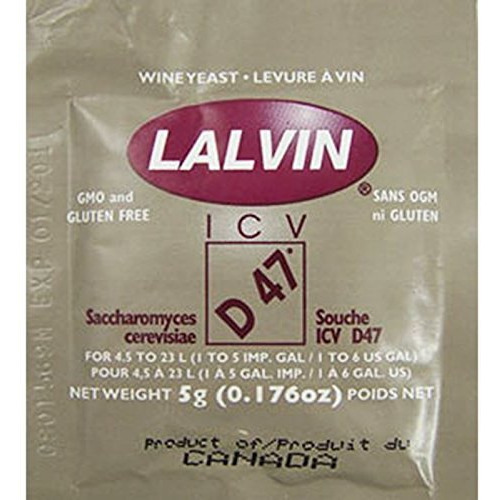 10X Lalvin D47 Yeast White And Blush Wines 5G Homebrew Wine Making 4.5L-23L