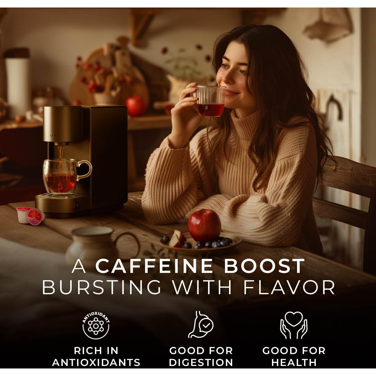 Gya Tea Co Berry Paradise Black Tea K Cups For Keurig - Highly Caffeinated Smooth Tea K Cups - Start Day With Tea Pods For Keurig - Finest Black Tea K Cup Tea Pods For Keurig 2.0 - 16 Count Tea Gifts