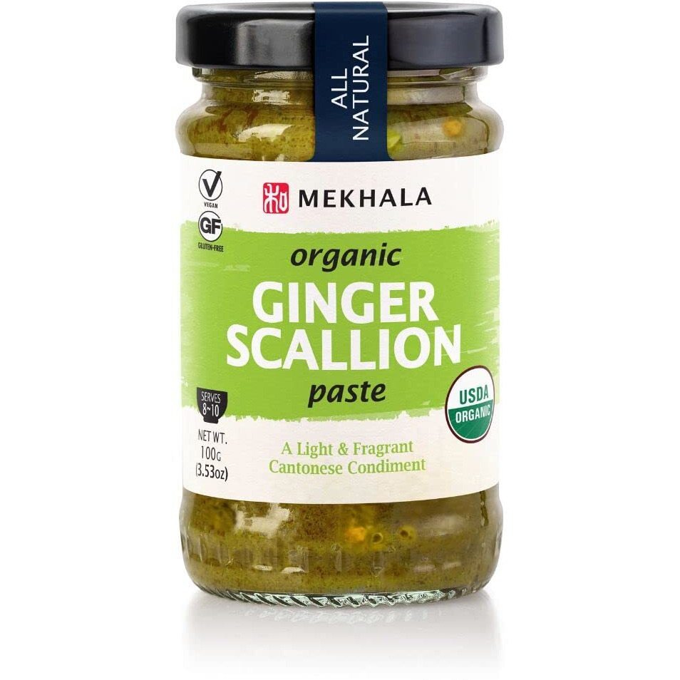 Mekhala Organic Gluten-Free Ginger Scallion Paste For Cooking| Asian Vegan Plant Based Sauce For Marinade, Stir Fry, Vegetables- 3.53Oz (Pack Of 1)