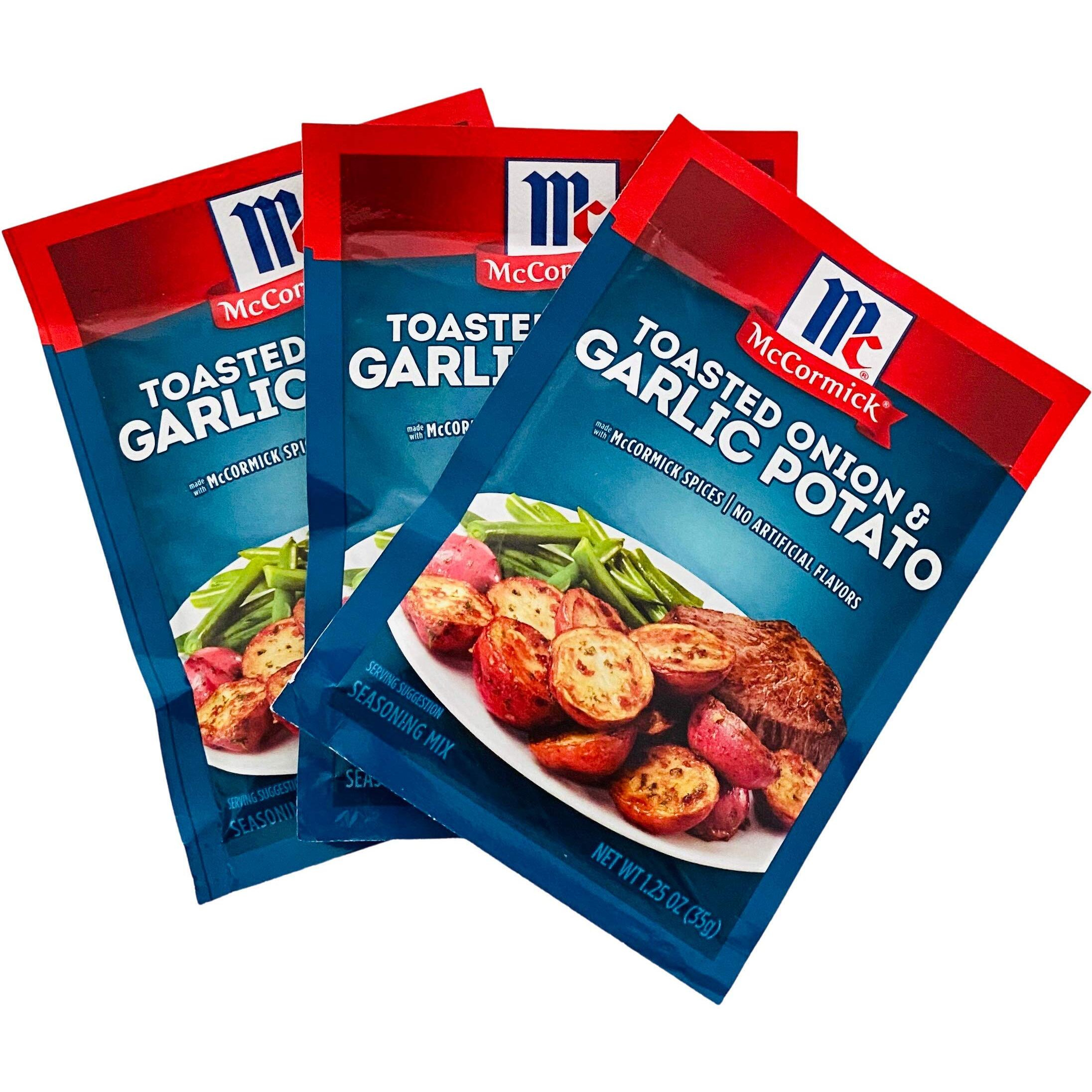 Mccormick Toasted Onion & Garlic Potato Seasoning Mix (Pack Of 3) 1.25 Oz Packets