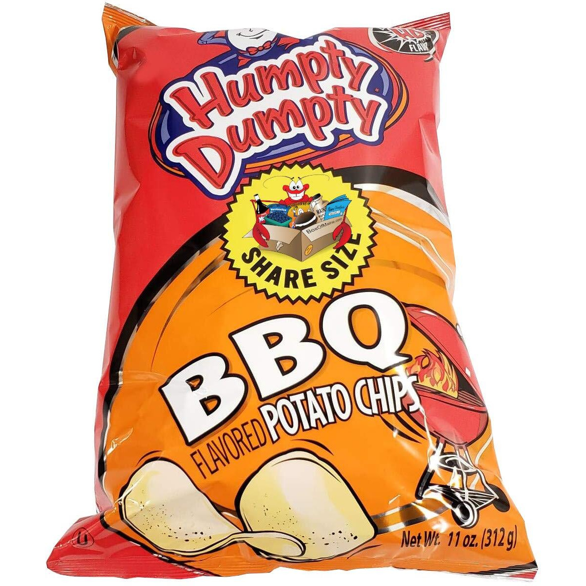 Humpty Dumpty Potato Chips, 8 Ounce, 4 Count, New Larger Family Size Bags (Bbq)