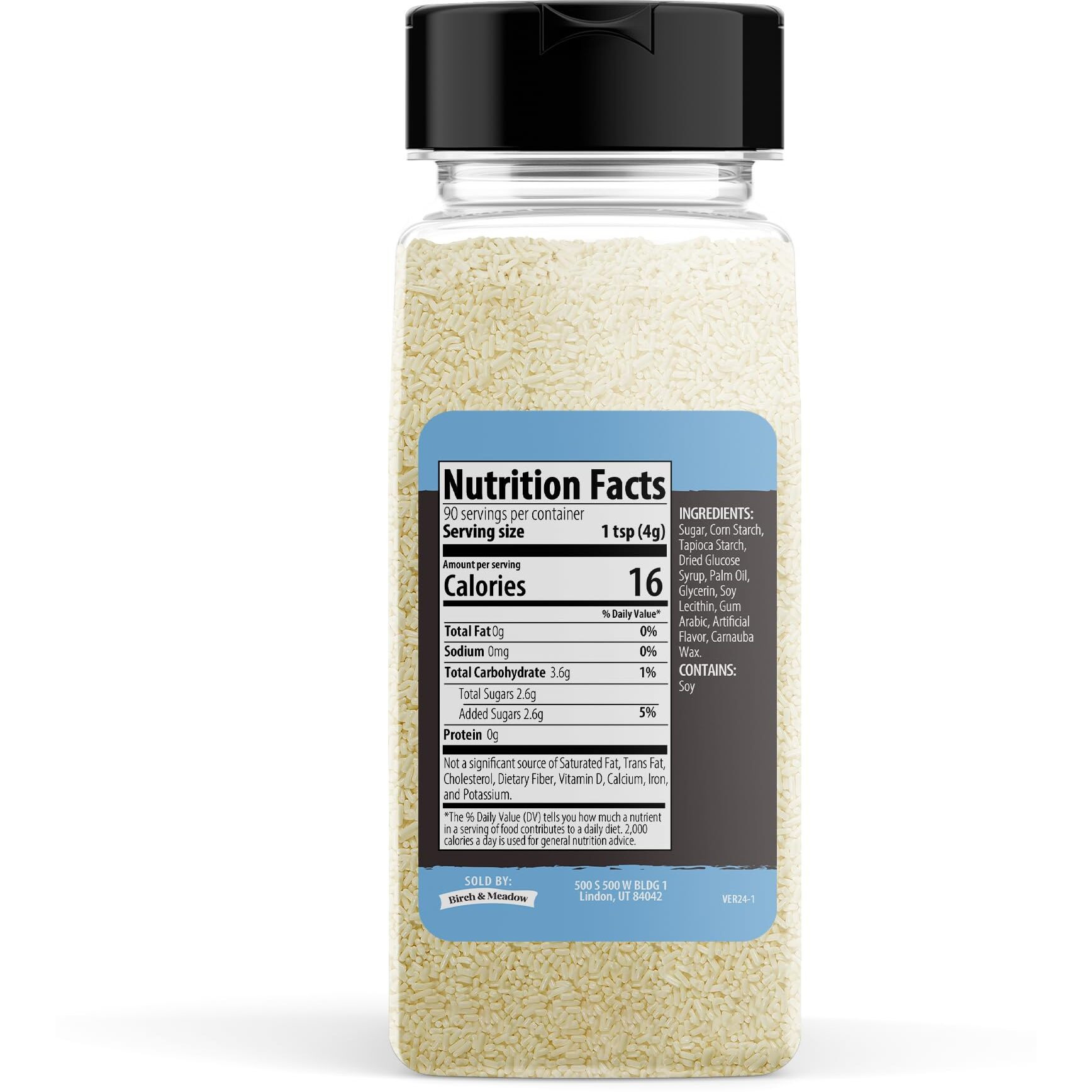 Birch & Meadow Ivory Sprinkles, 12.8 Oz, Fun & Decorative Topping