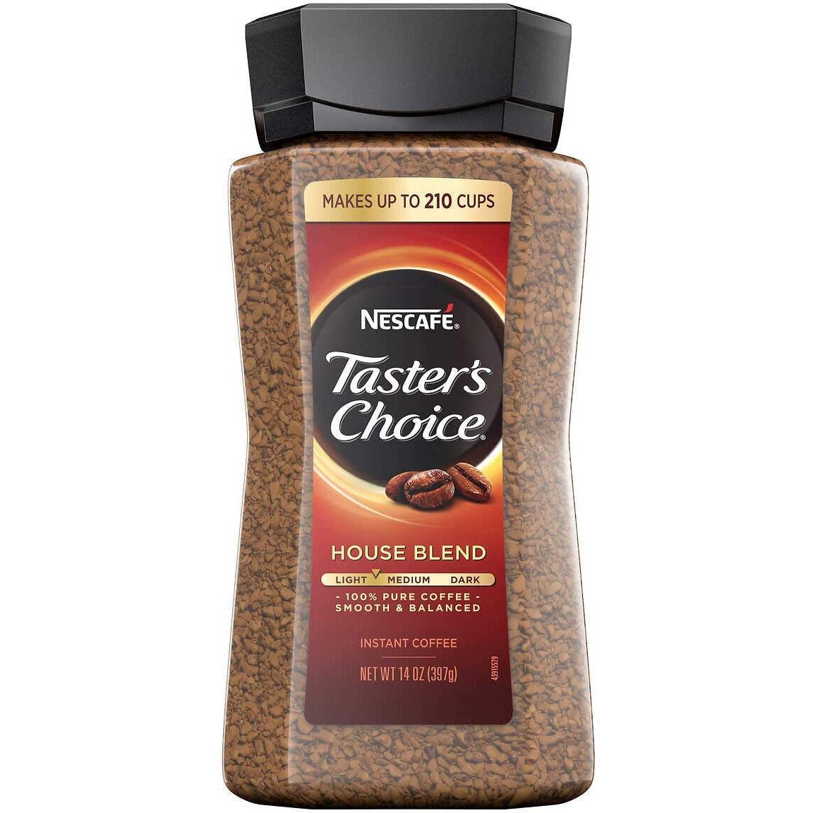 Taster's Choice Original Gourmet Instant Coffee 14 Oz, Pack Of 4