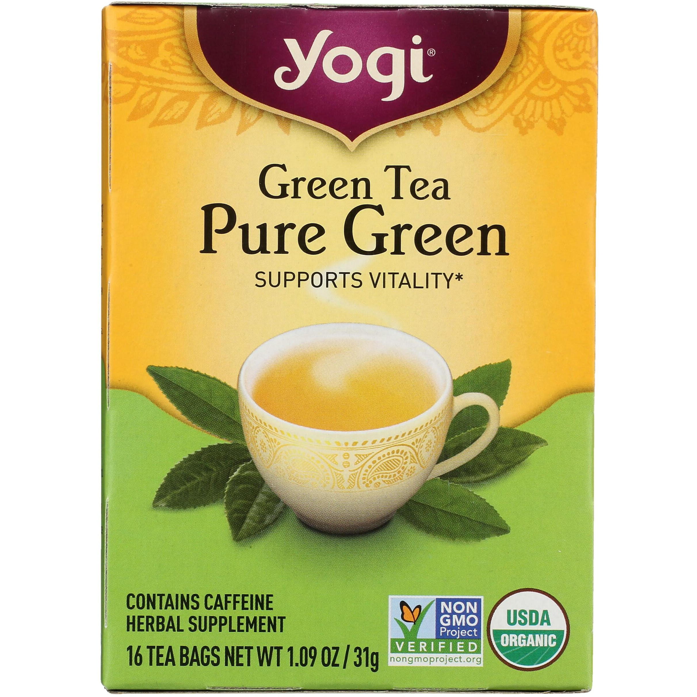 Yogi Tea, Green Tea Pure Green, 16 Count