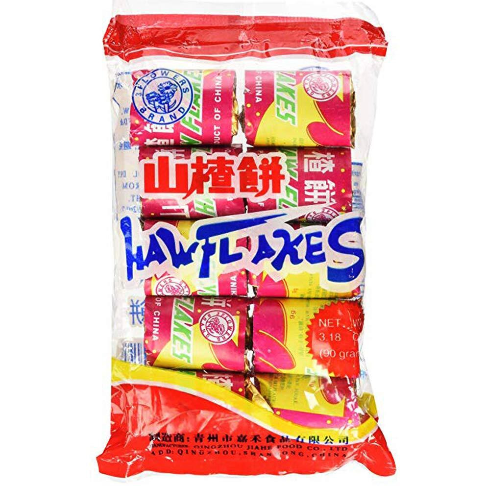 Haw Flakes, Chinese Sweets Made From The Fruit Of The Chinese Hawthorn (Pack Of 4)