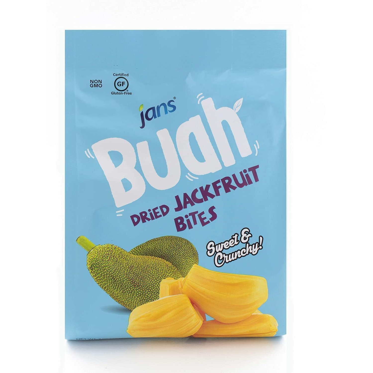 Jan's Buah Dried Jackfruit Bites - Experience Real Fruit, Gluten-Free, Sweet & Crunchy, Ready-To-Eat, Perfect For Anytime Snacking | 7.05 Oz (Pack Of 1)