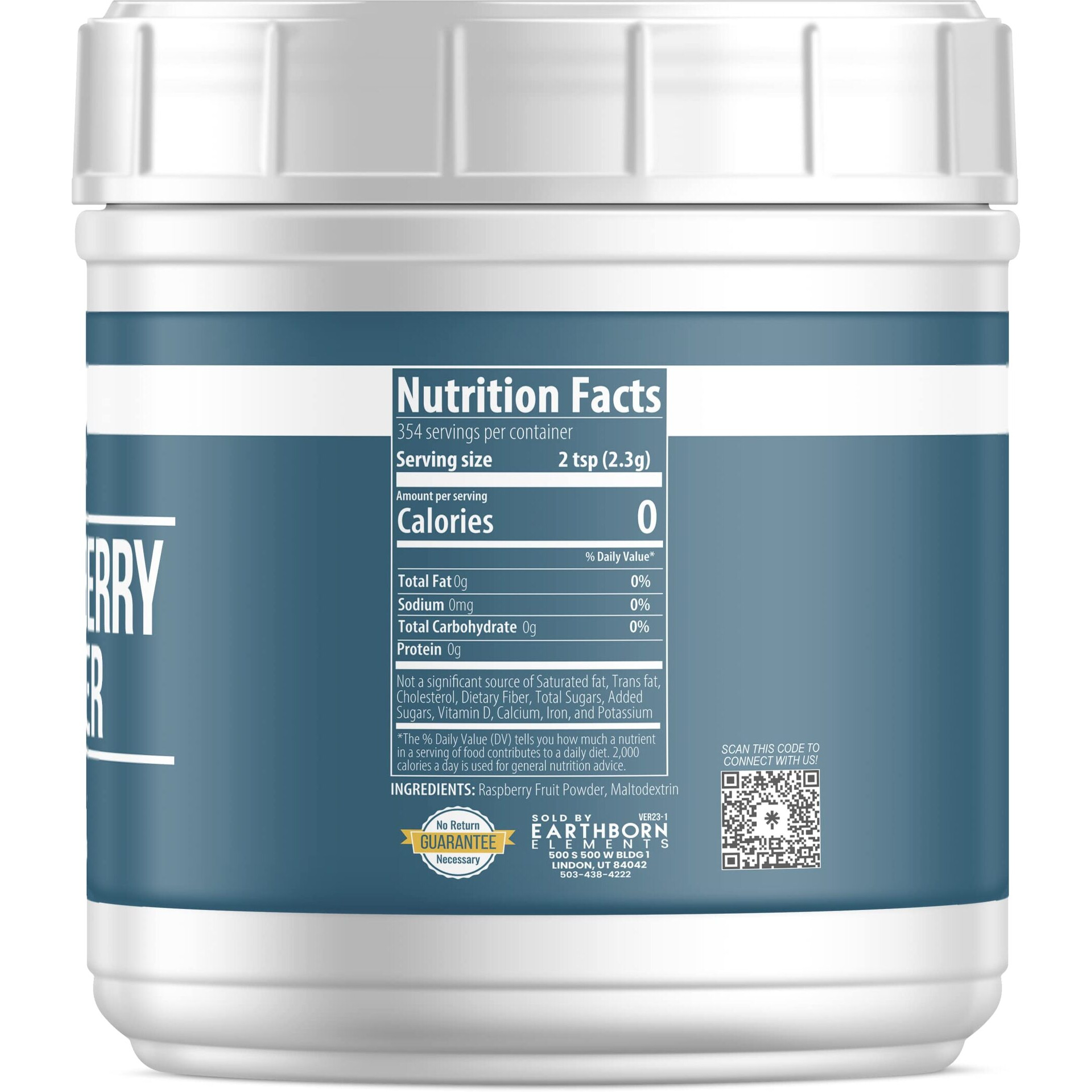 Earthborn Elements Raspberry Powder 1.8 Lb, Pure & Natural, Smoothies & Desserts