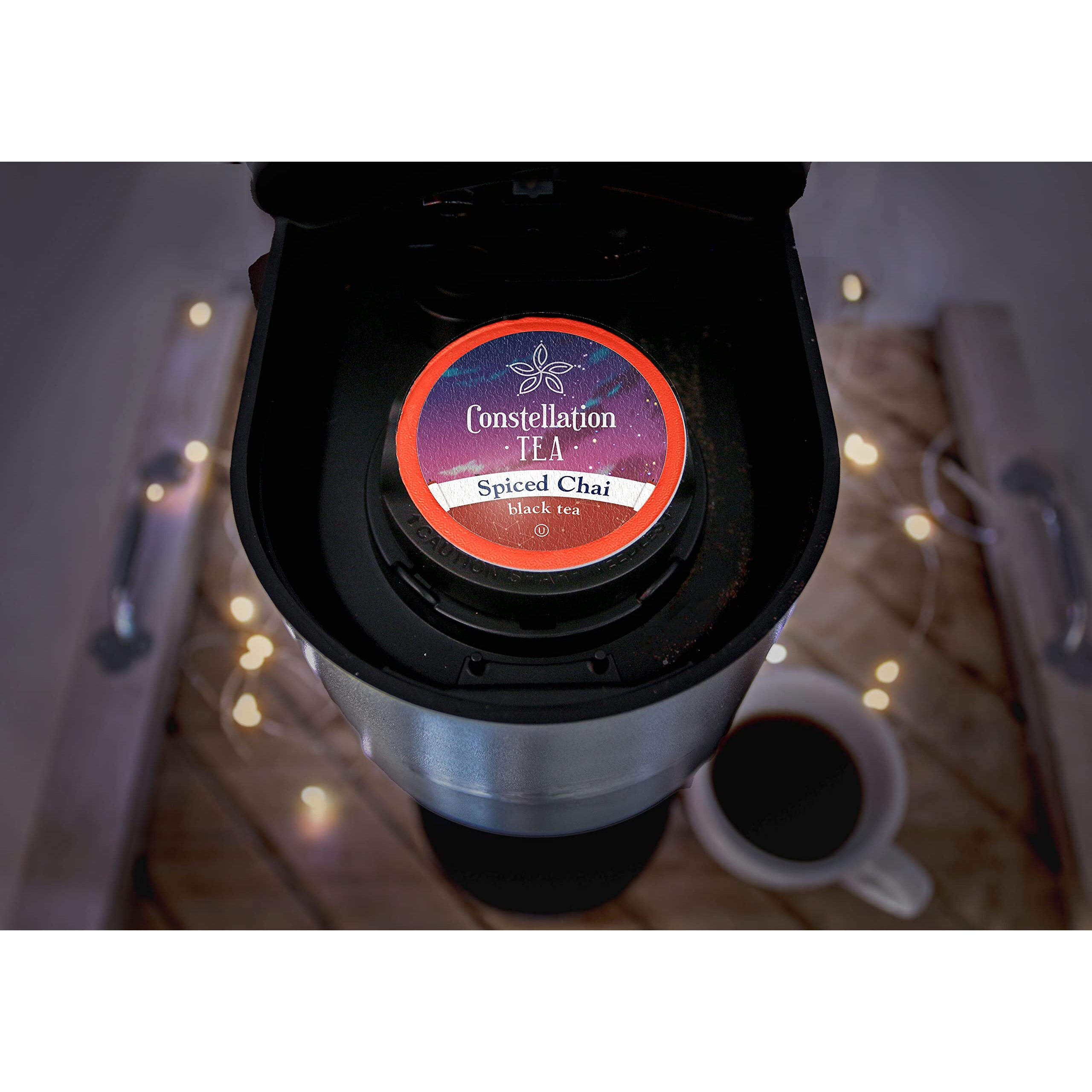 Constellation Tea Spiced Chai Black Tea Pods Compatible With K Cup Brewers Including 2.0, 40 Count