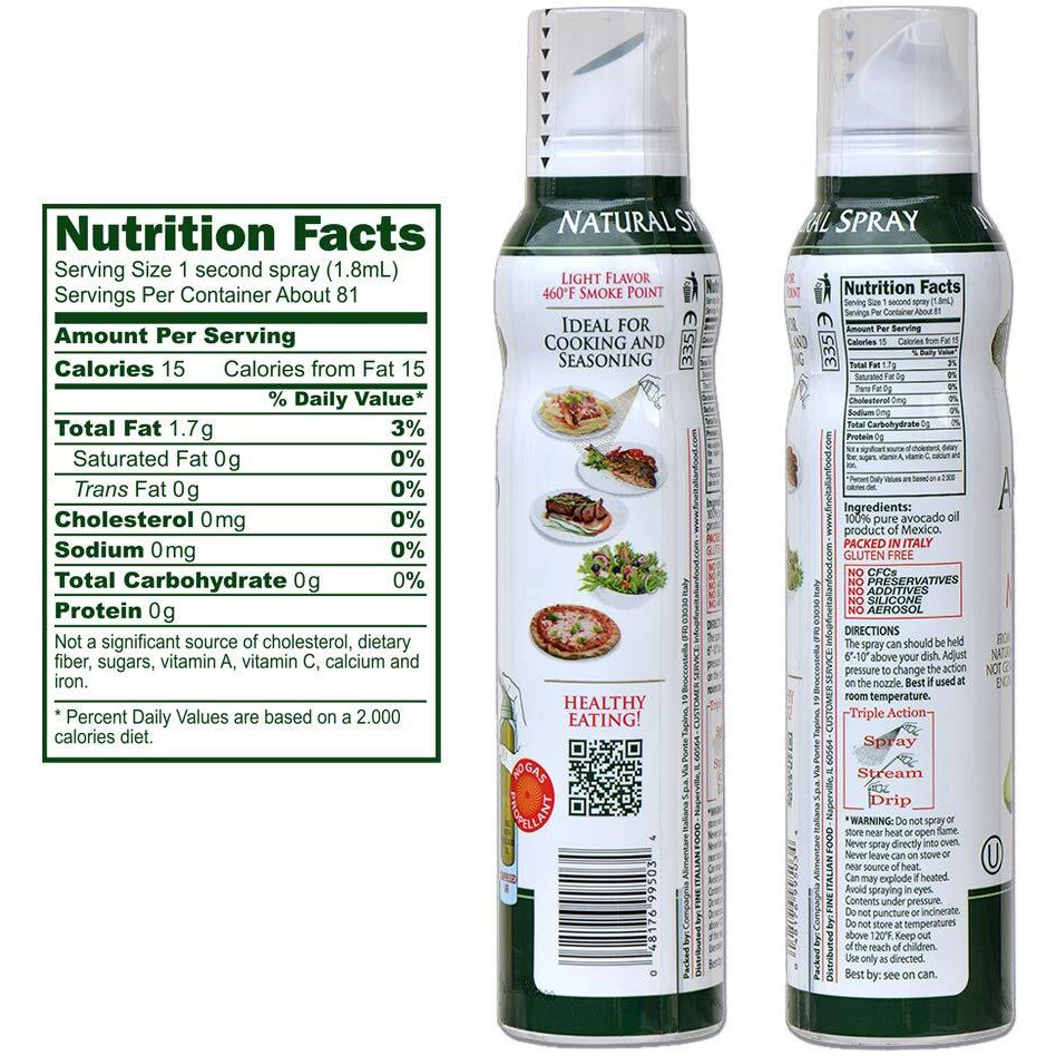 Mantova Avocado Oil, 100% Pure Cooking Oil Spray, Perfect For Healthy Keto Snacks, Baking, Grilling, Seasoning, Or Cooking, Our Oil Dispenser Bottle Lets You Spray, Drip, Or Stream With No Waste, 5 Oz