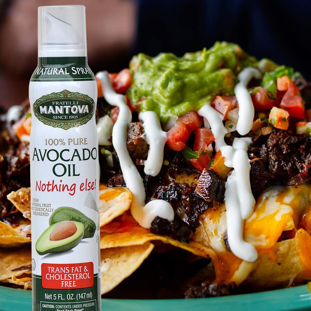 Mantova Avocado Oil, 100% Pure Cooking Oil Spray, Perfect For Healthy Keto Snacks, Baking, Grilling, Seasoning, Or Cooking, Our Oil Dispenser Bottle Lets You Spray, Drip, Or Stream With No Waste, 5 Oz